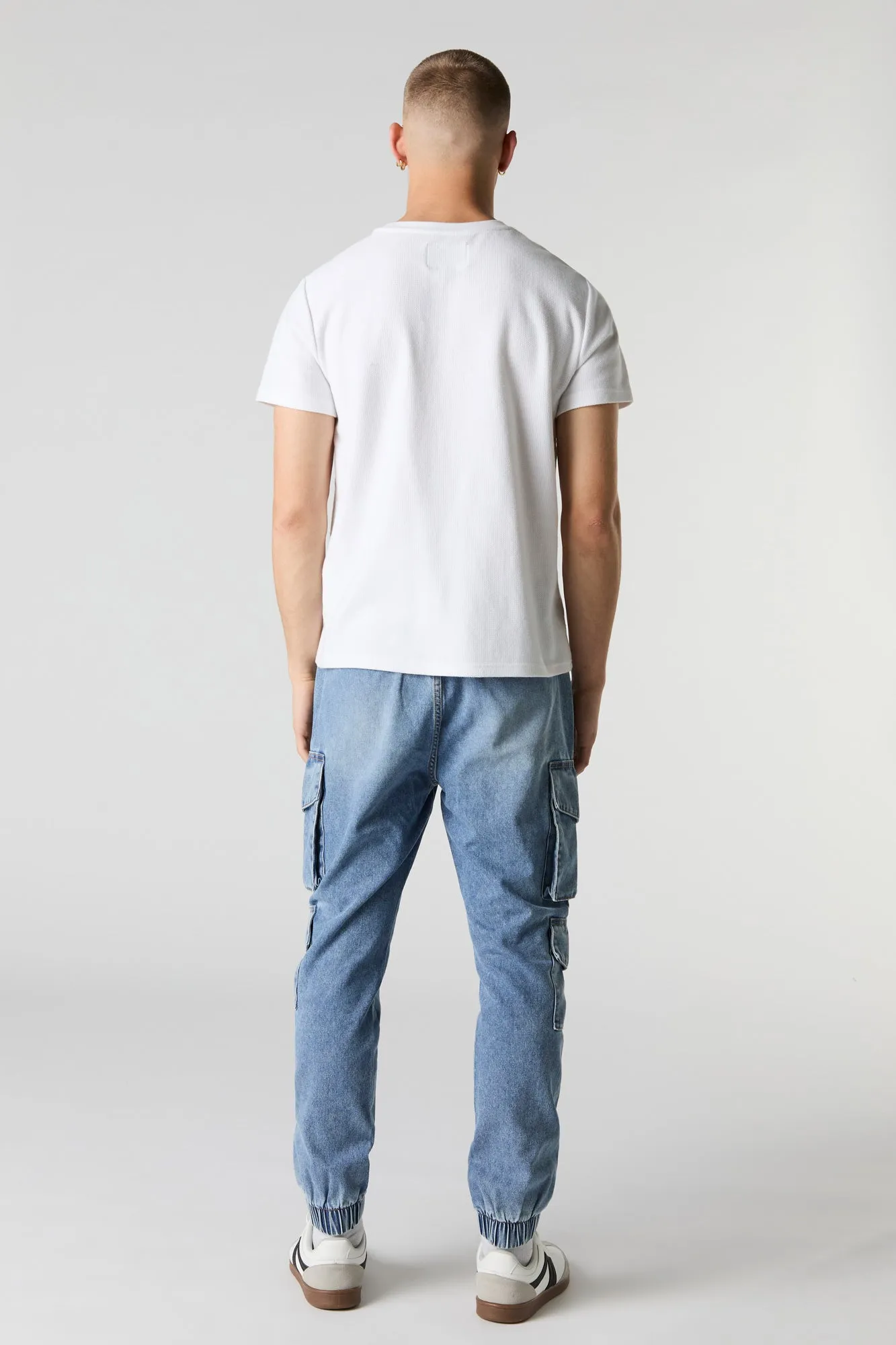 Denim Multi Pocket Cargo Jogger