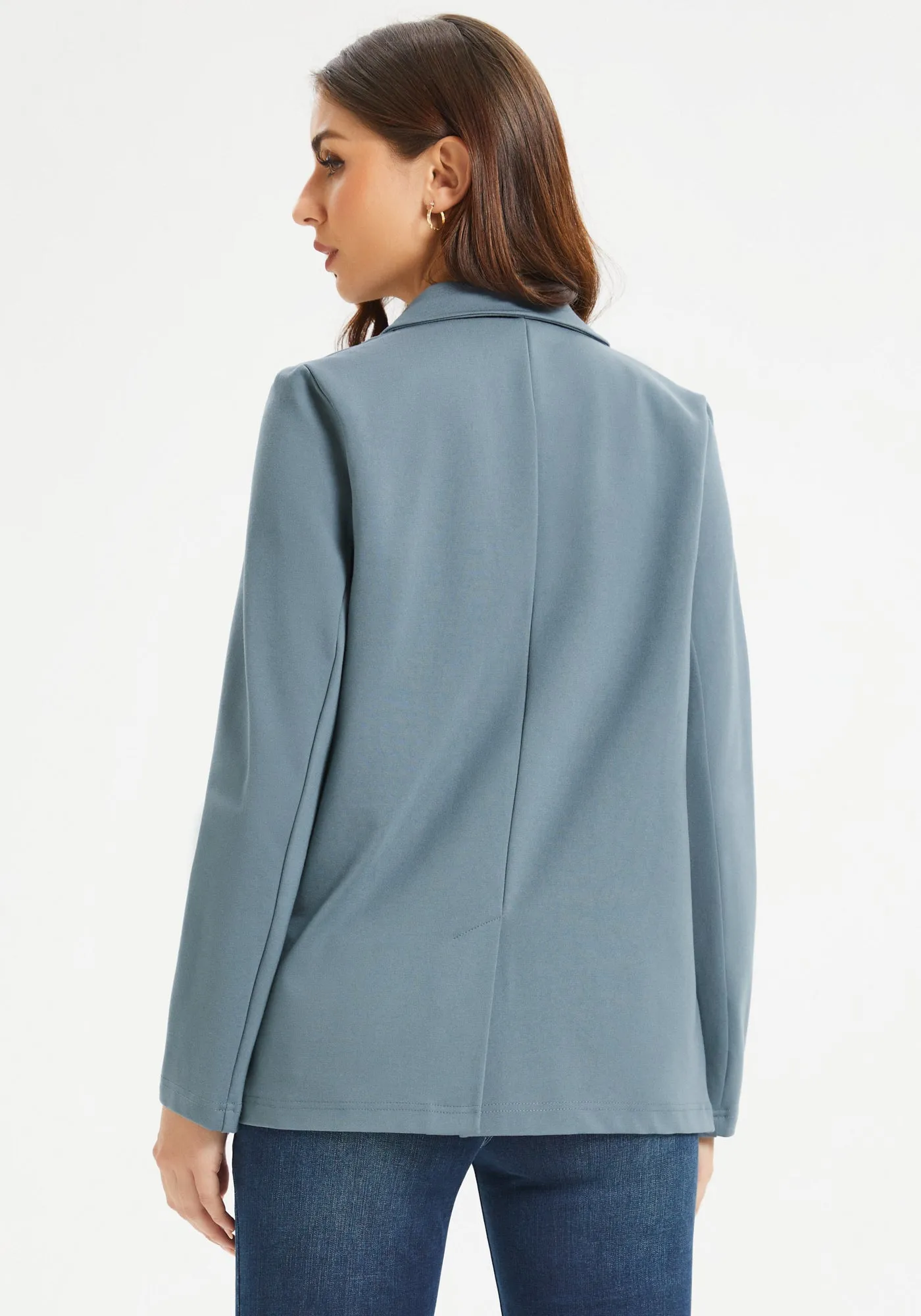 Double Breasted Blazer (Blue Haze)