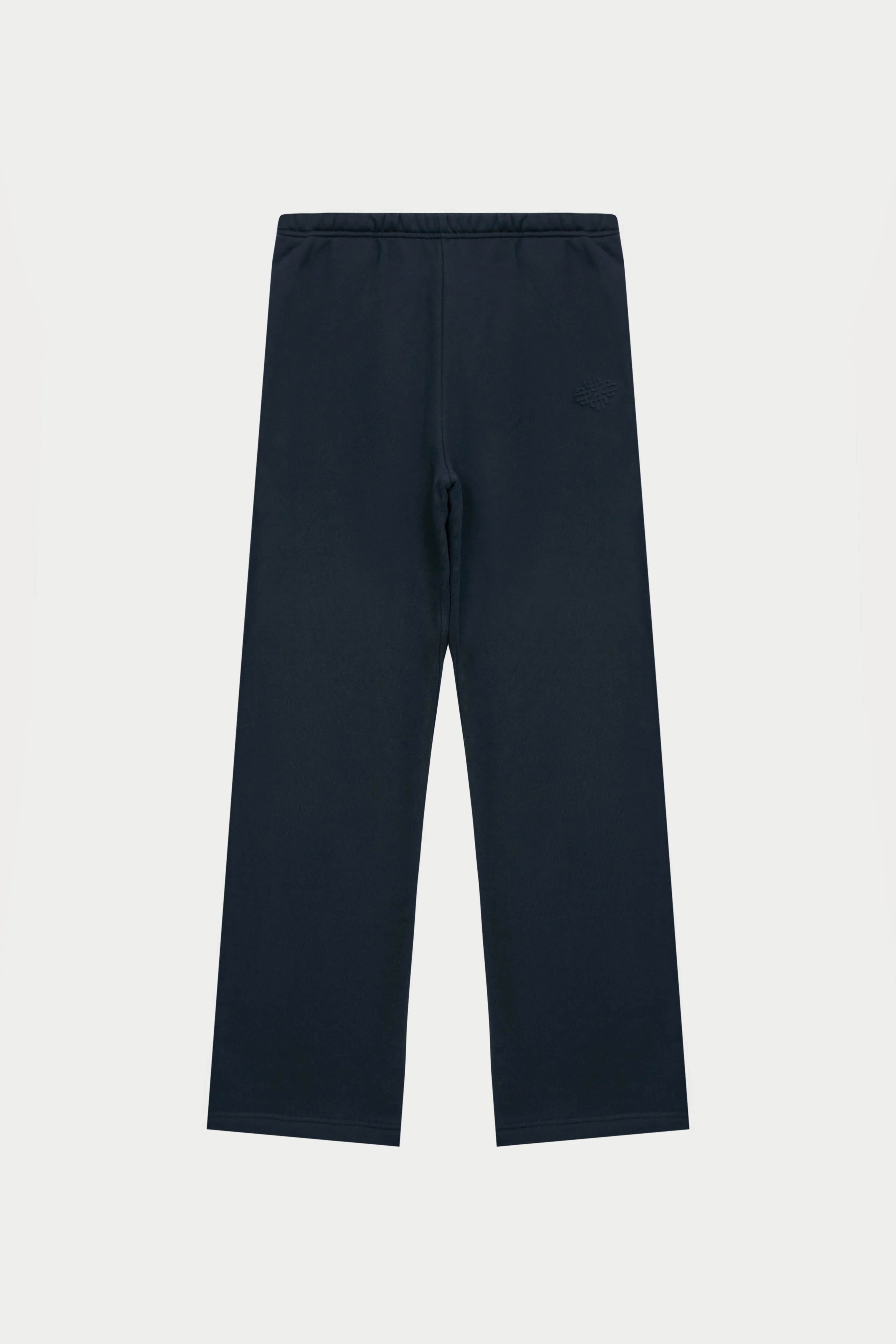 EMBOSSED STRAIGHT LEG JOGGERS - NAVY