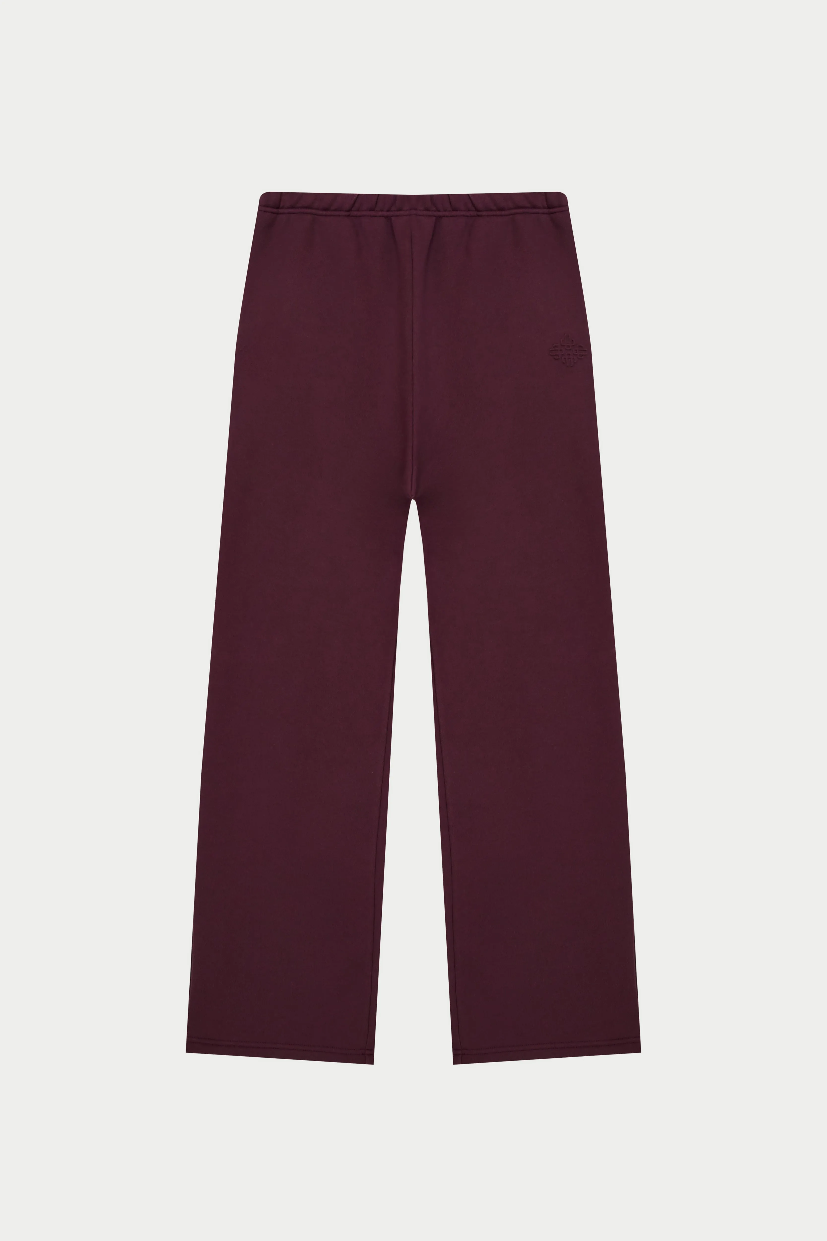 EMBOSSED STRAIGHT LEG JOGGERS - PLUM
