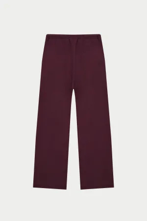 EMBOSSED STRAIGHT LEG JOGGERS - PLUM