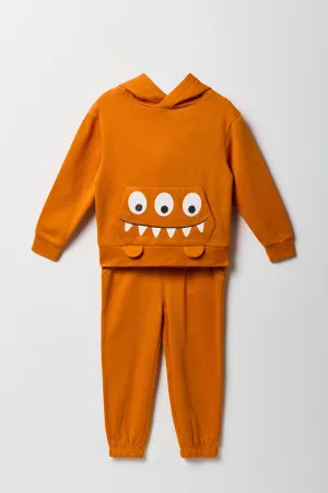 Ensemble avec haut à capuchon et jogger Personnage 3D pour tout-petit