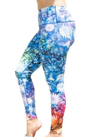 Floral Burst Tie Dye Yoga Pants