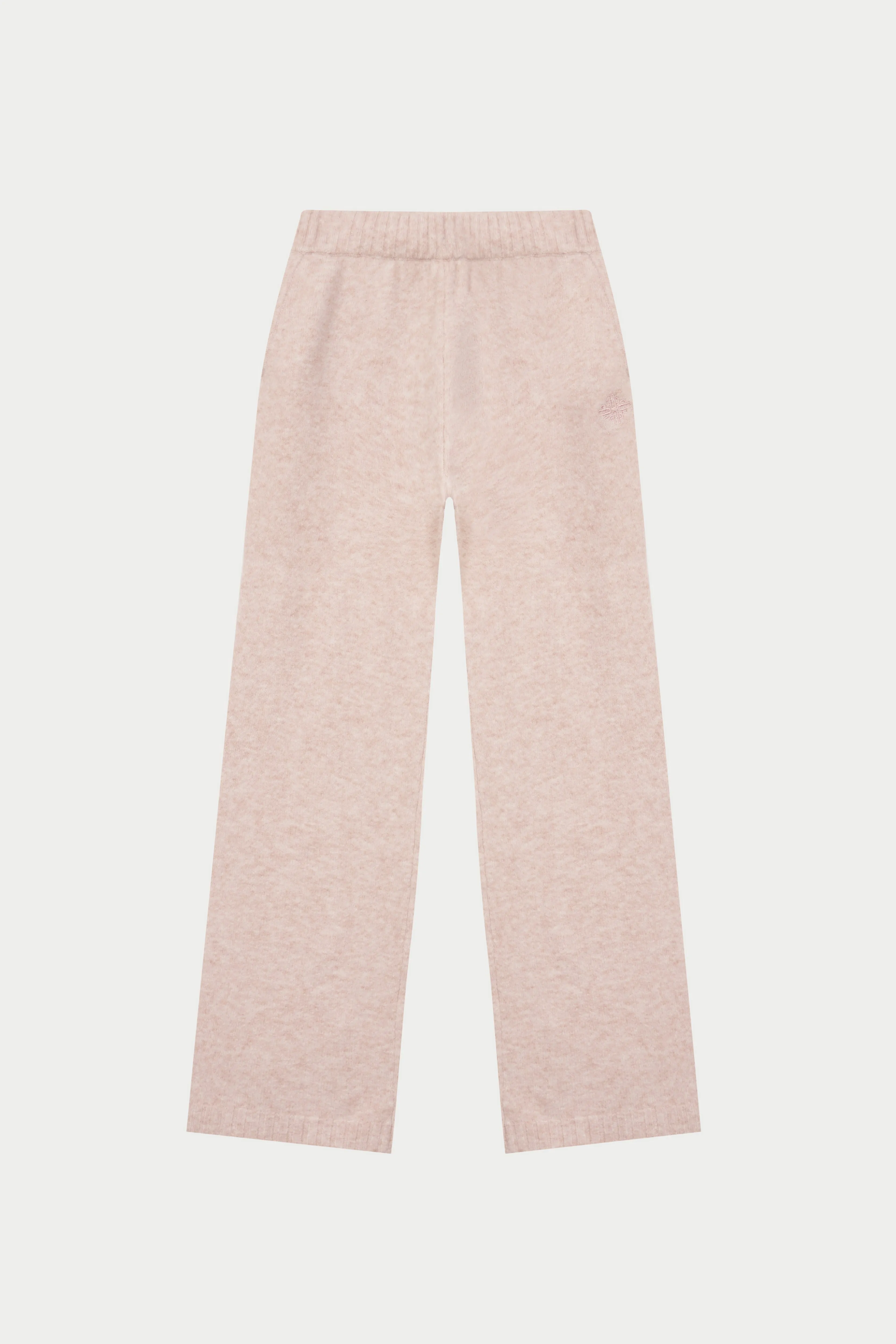 FLUFFY EMBLEM EMBROIDERED JOGGER - PINK