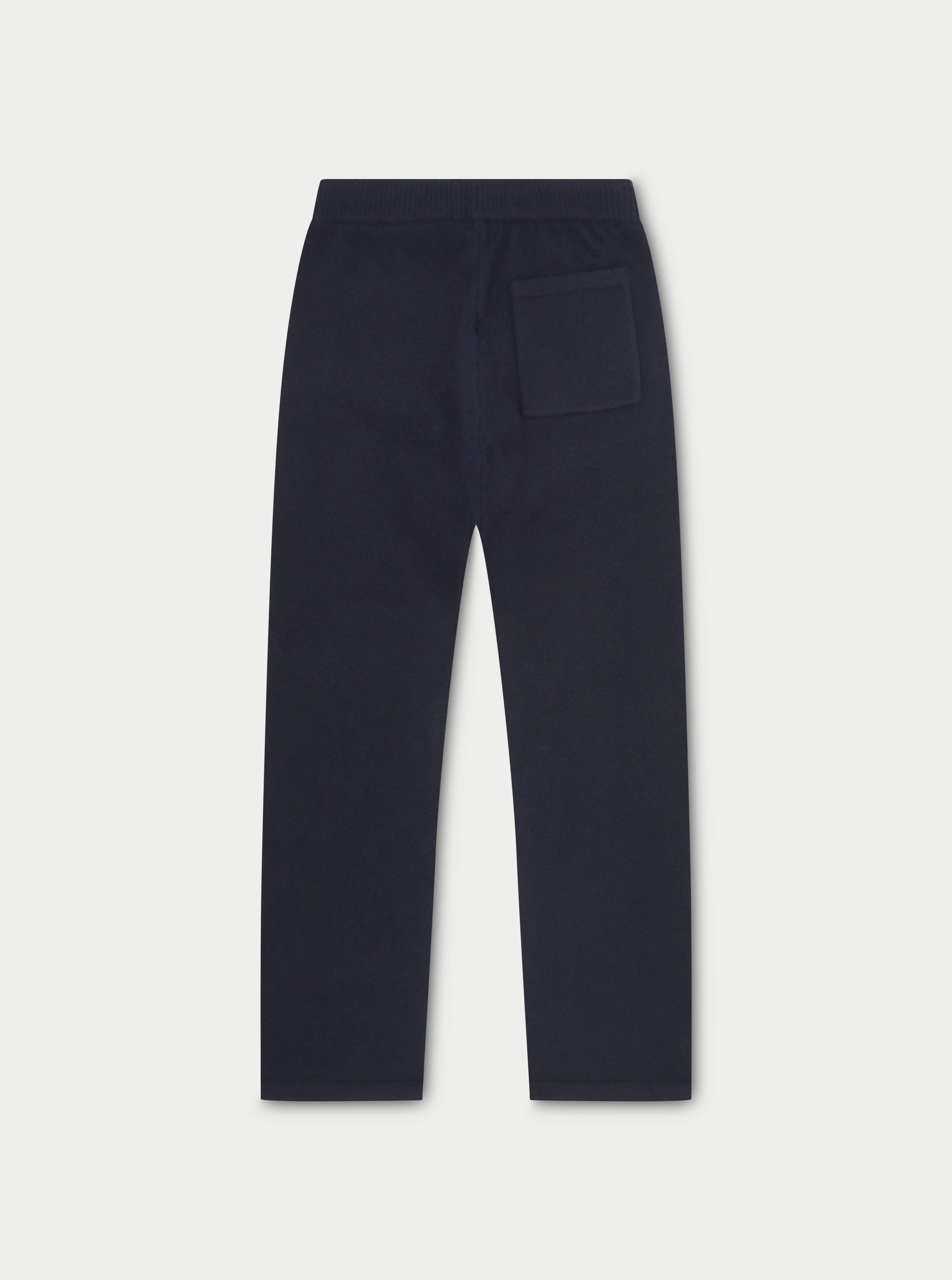 FLUFFY EMBLEM KNITTED JOGGERS - NAVY