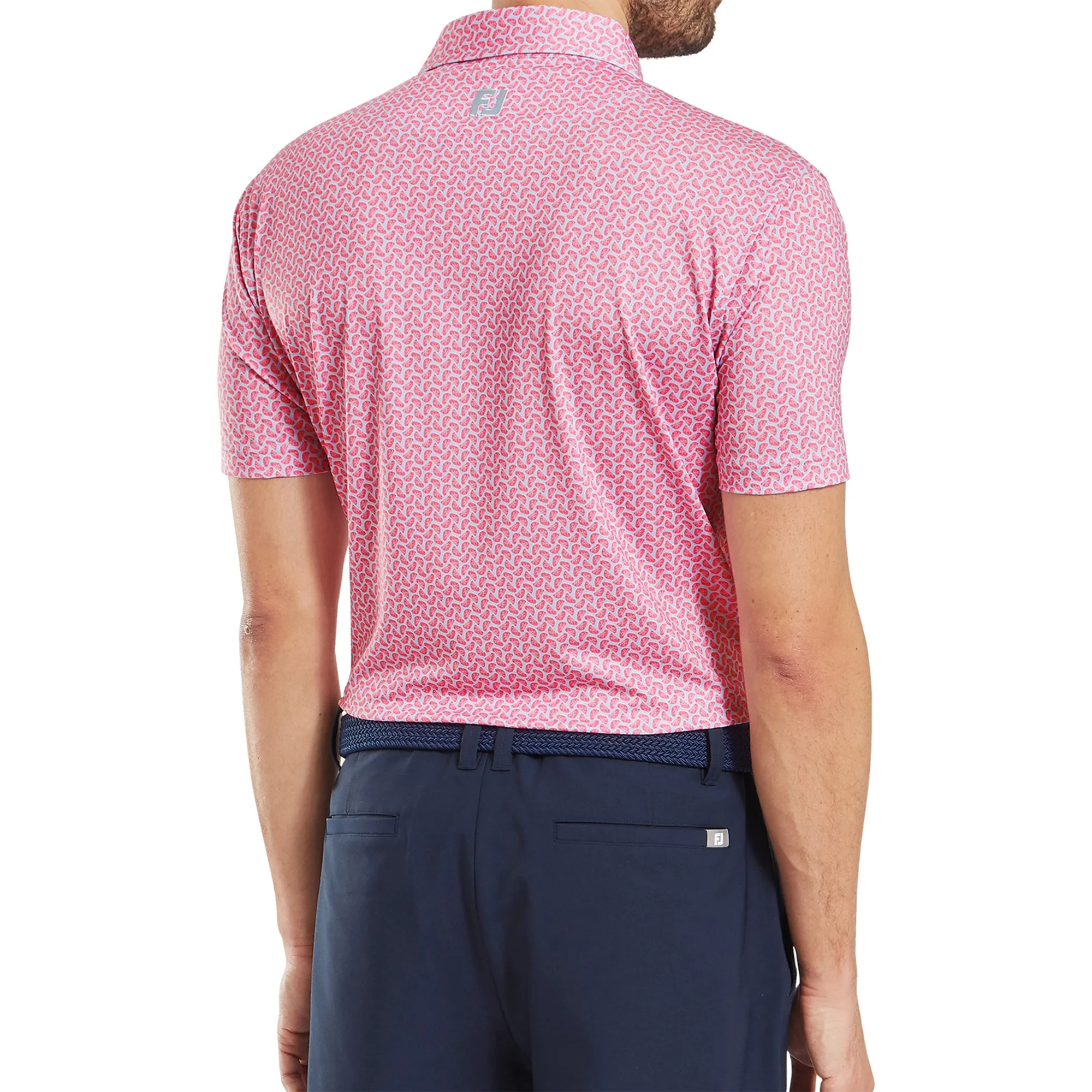 FootJoy Citrus Print Lisle Golf Shirt