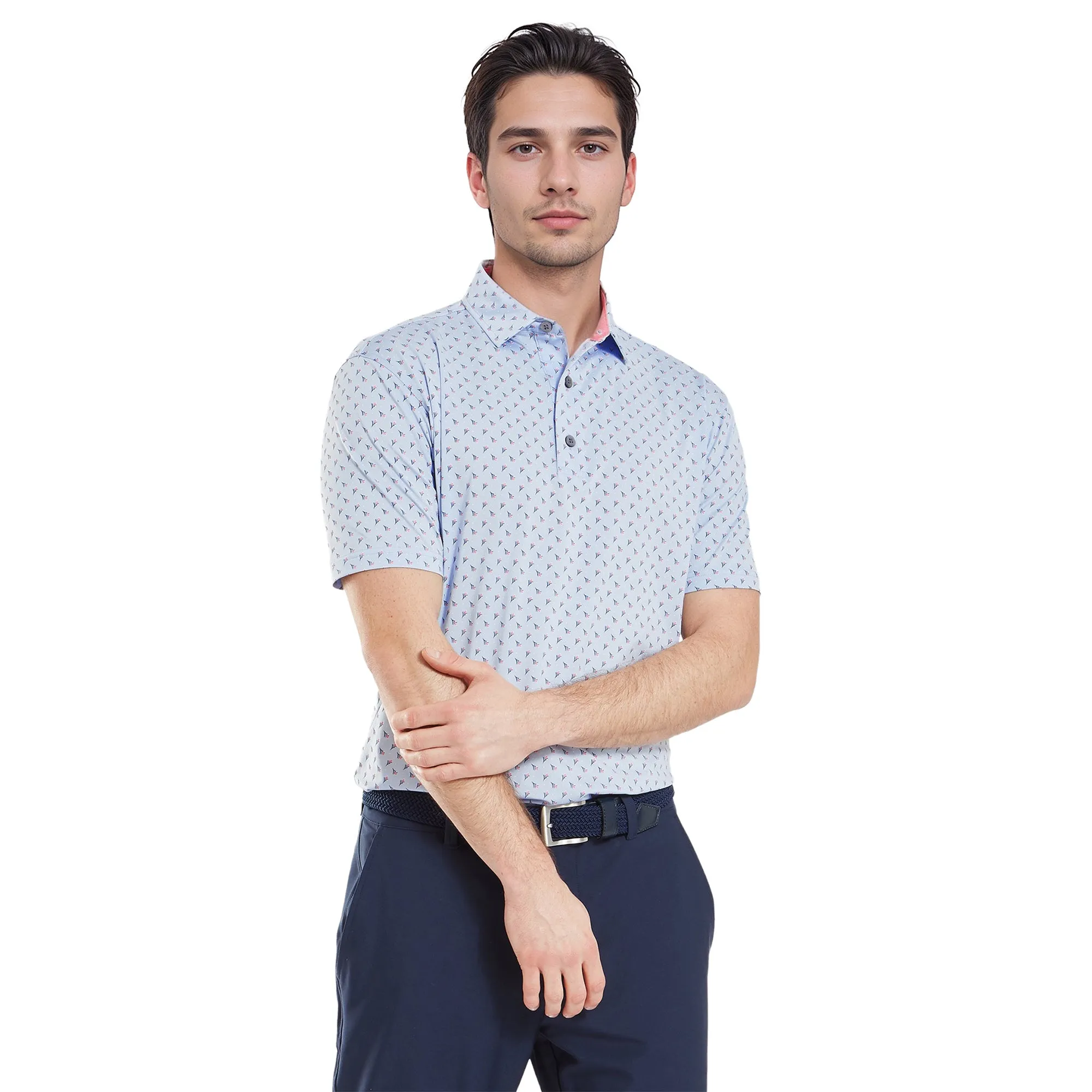 FootJoy Flower Bud Foulard Lisle Golf Shirt