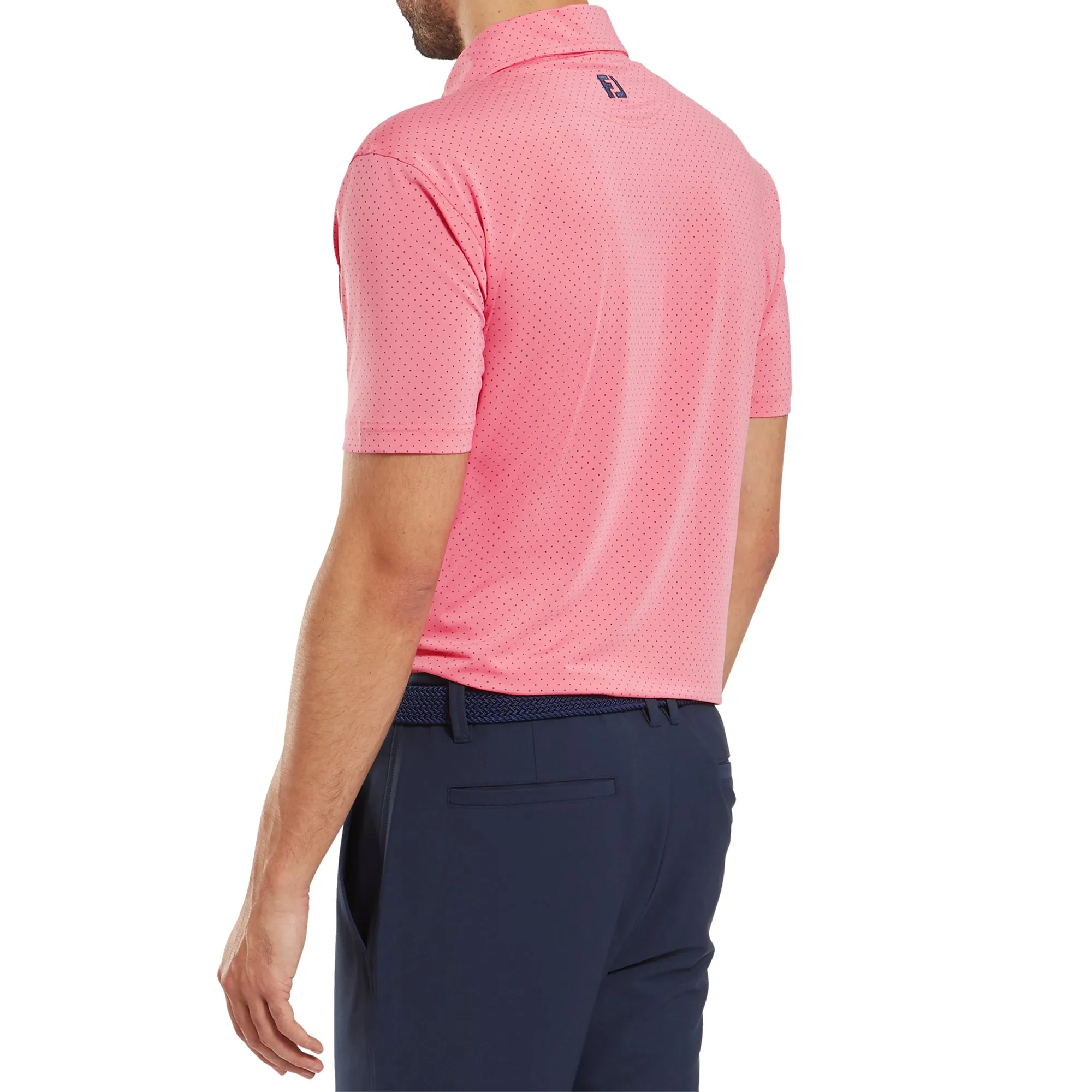 FootJoy Stretch Dot Print Lisle Golf Shirt