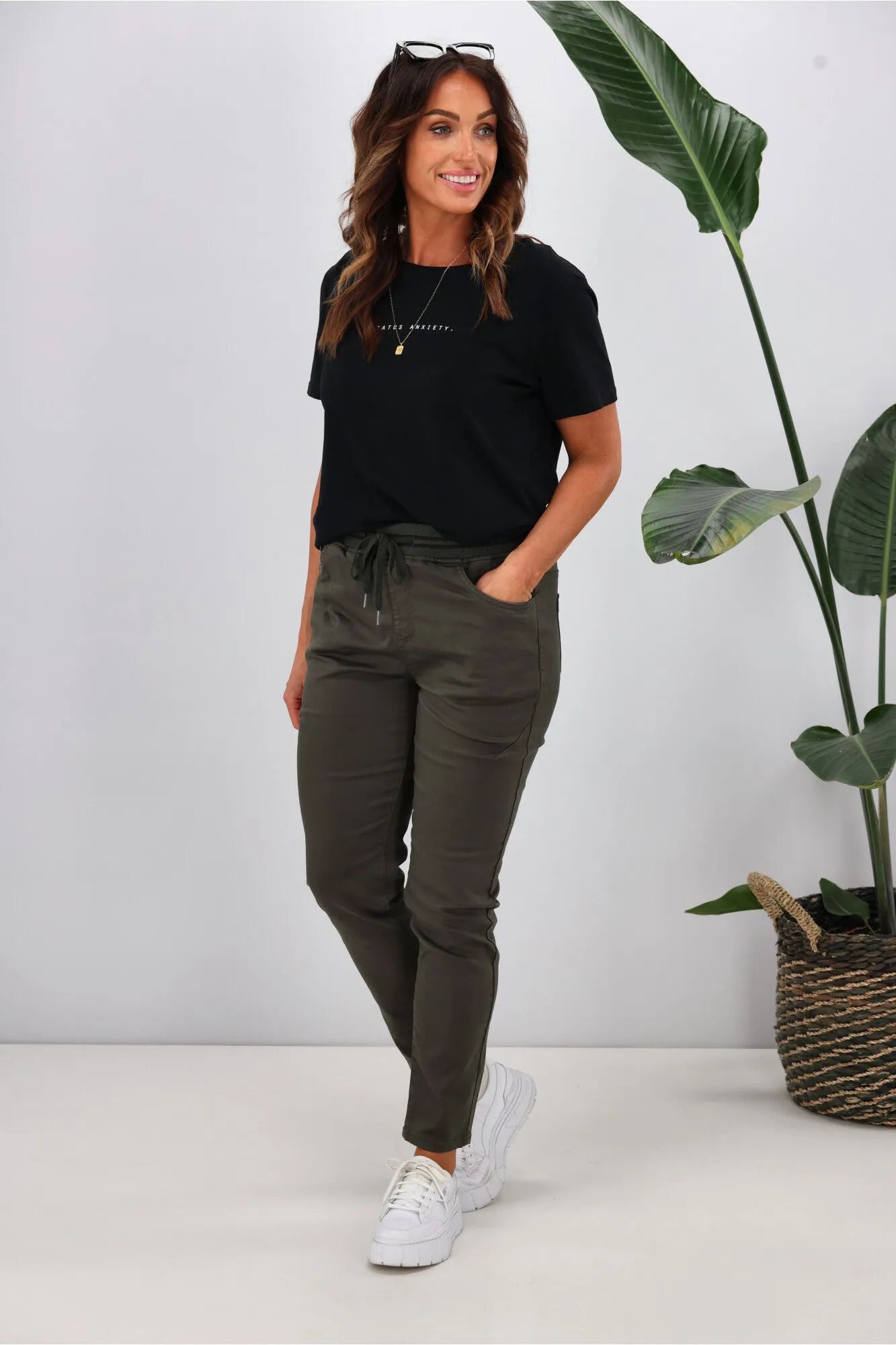 Foxwood Sylvia Jogger Dark Khaki