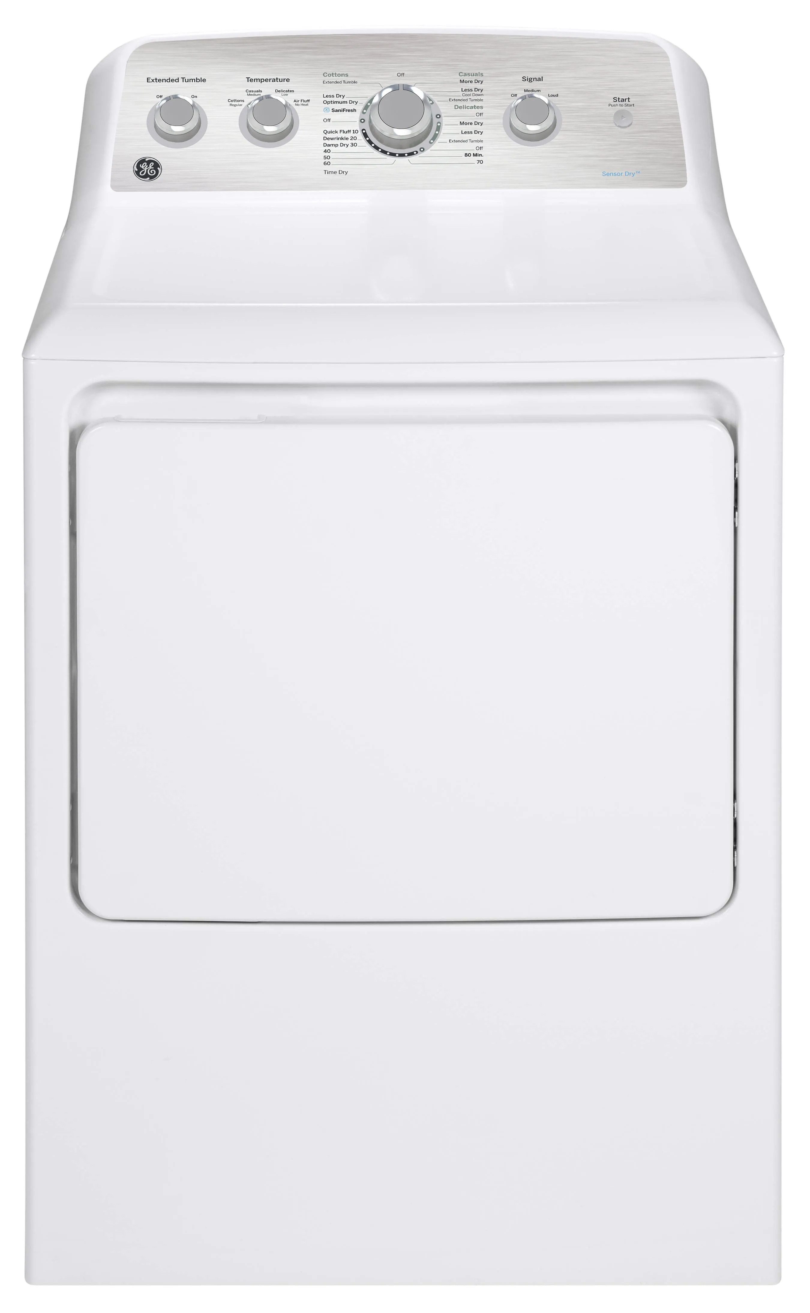 GE White Electric Dryer with SaniFresh Cycle (7.2 Cu. Ft.) - GTD45EBMRWS