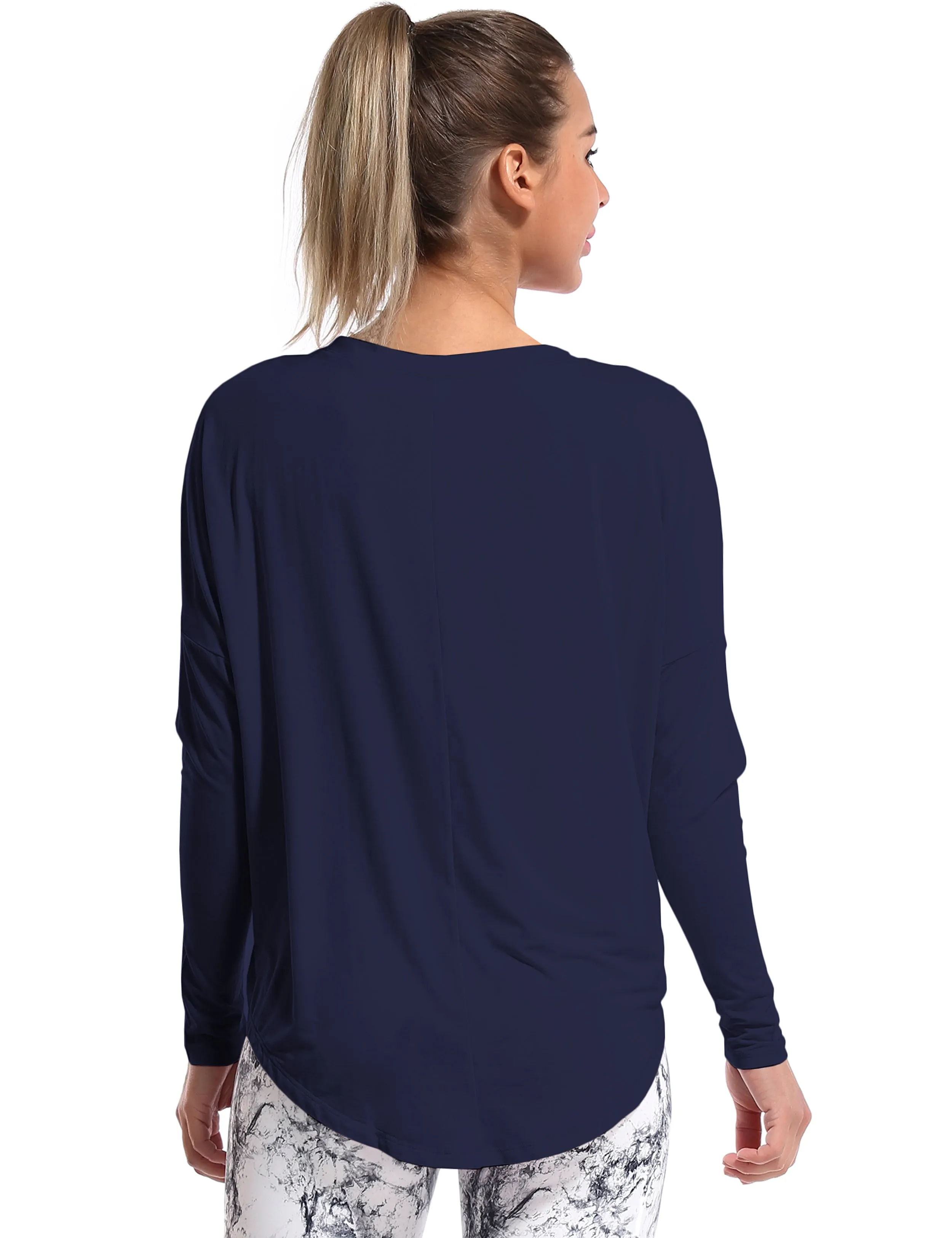 Golf Batwing Tunic Tops darknavy_Golf