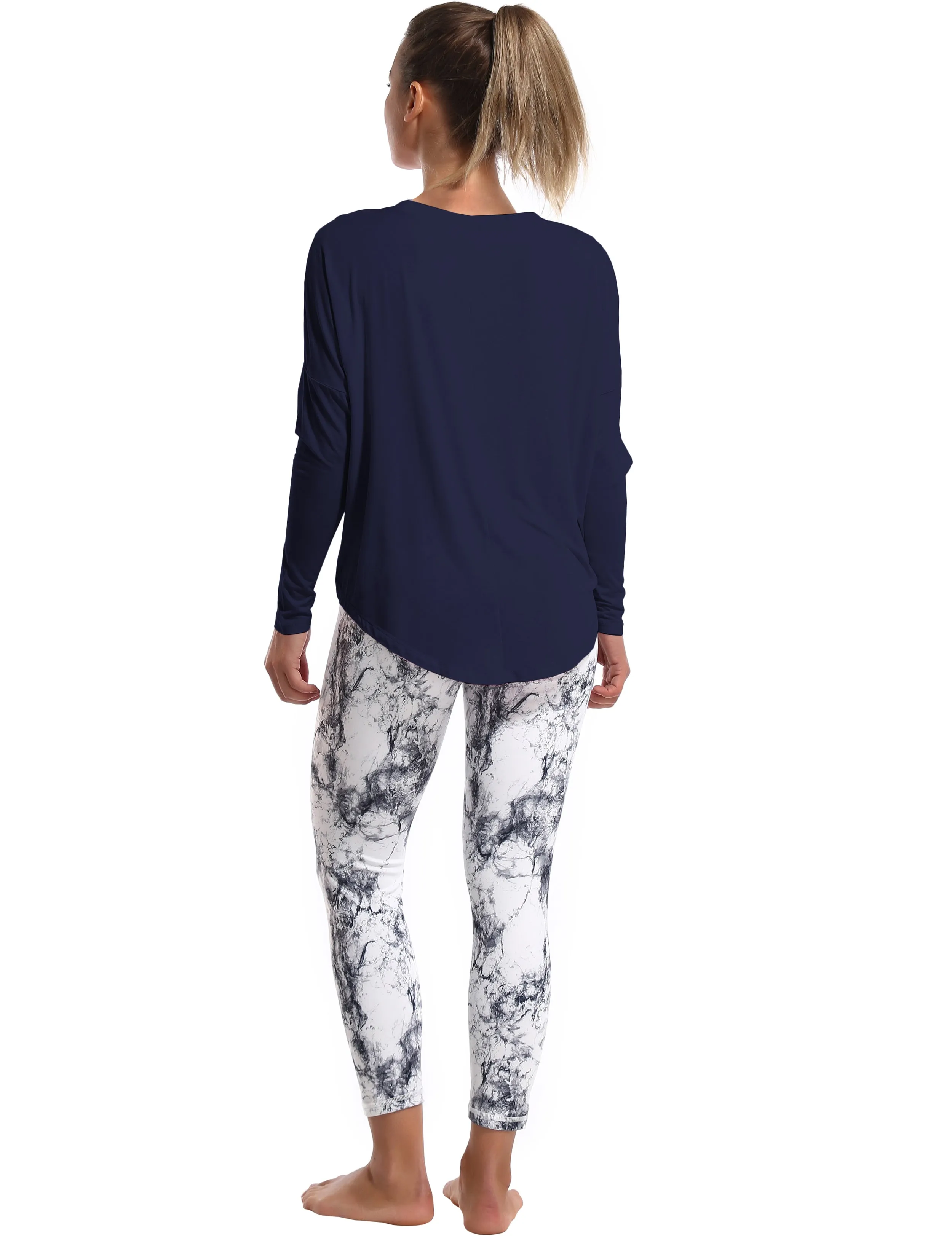 Golf Batwing Tunic Tops darknavy_Golf