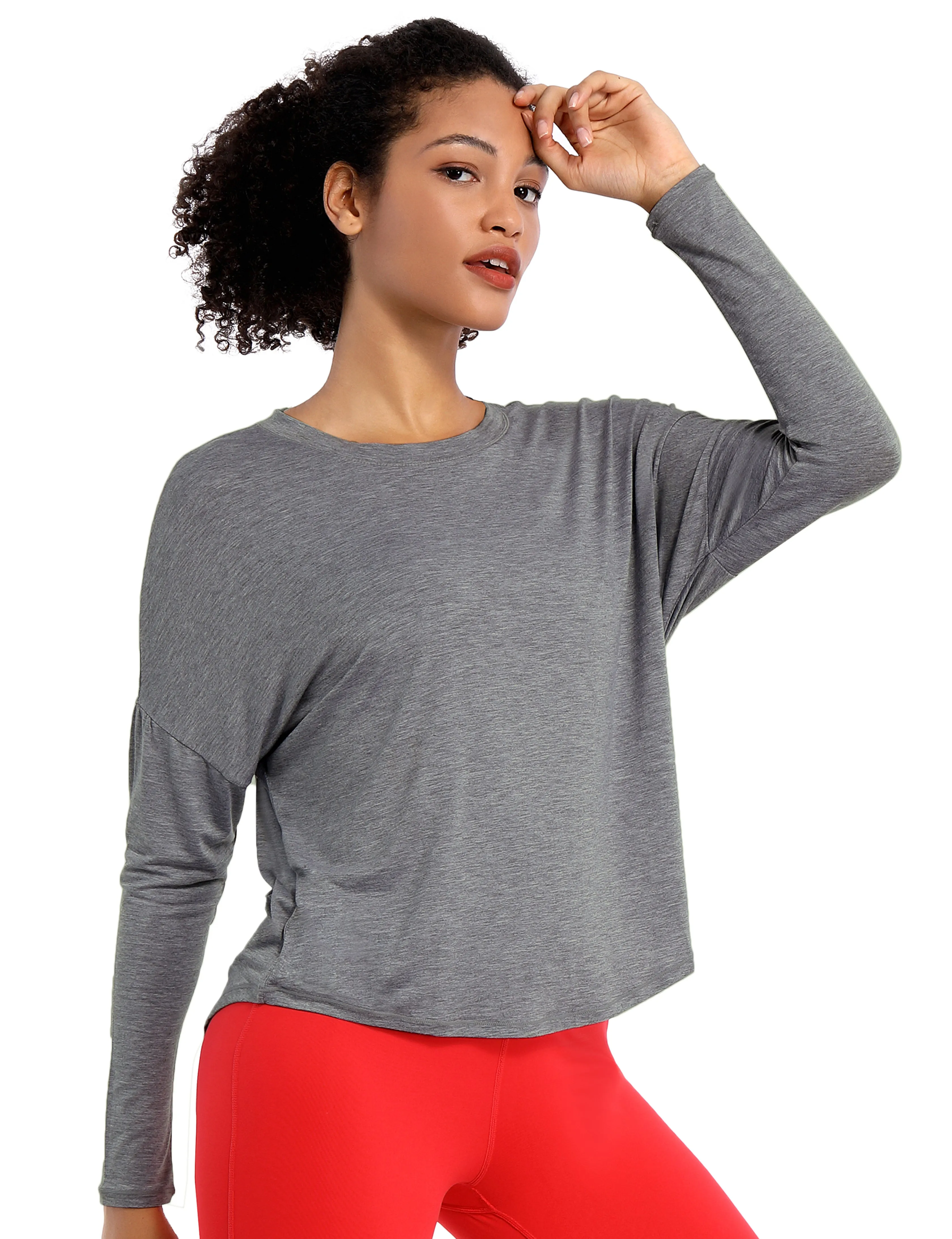 Golf Batwing Tunic Tops heathercharcoal_Golf