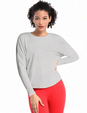 Golf Batwing Tunic Tops lightgray_Golf