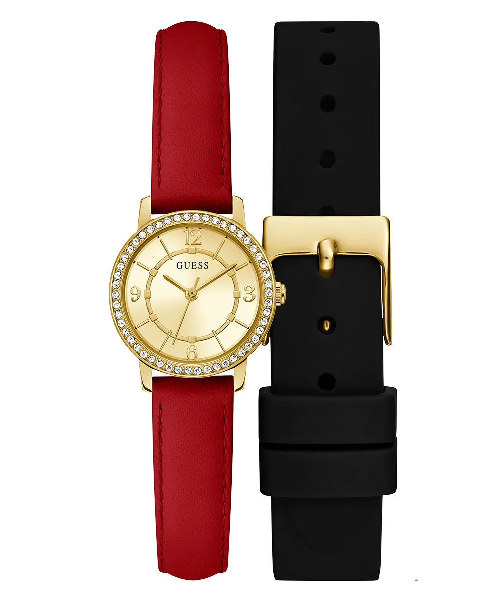 GUESS Ladies Gold Tone Analog Watch Box Set