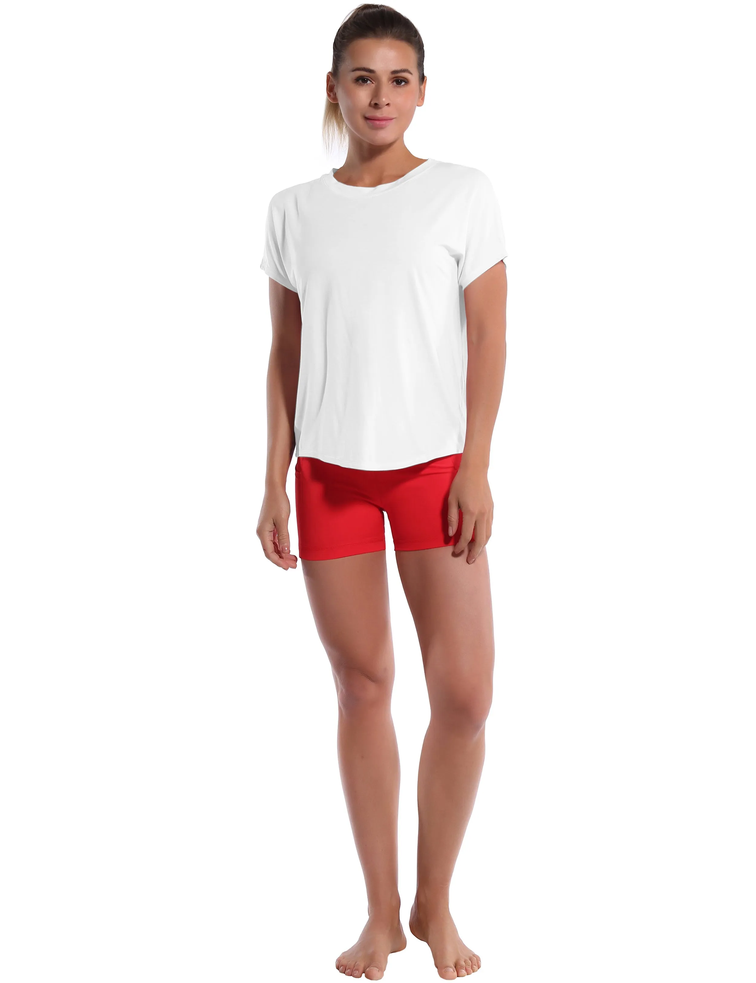 Hip Length Short Sleeve Shirt white_Golf