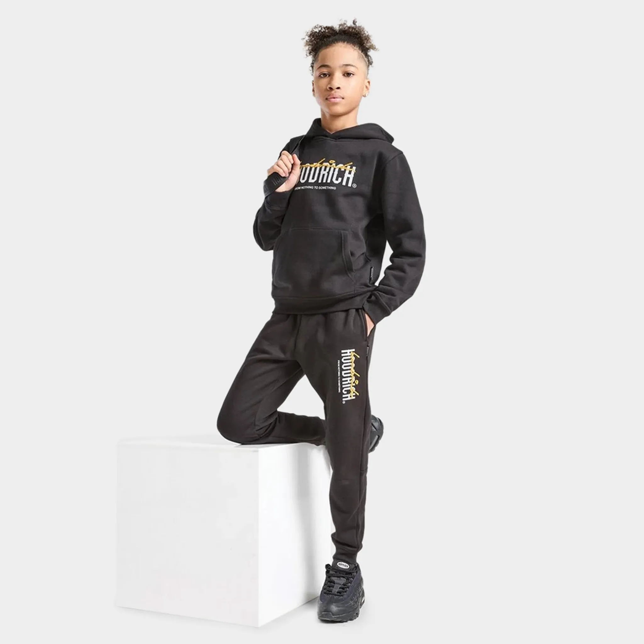 Hoodrich Junior Boys' Certify V2 Joggers  Black / White - Quiet Grey
