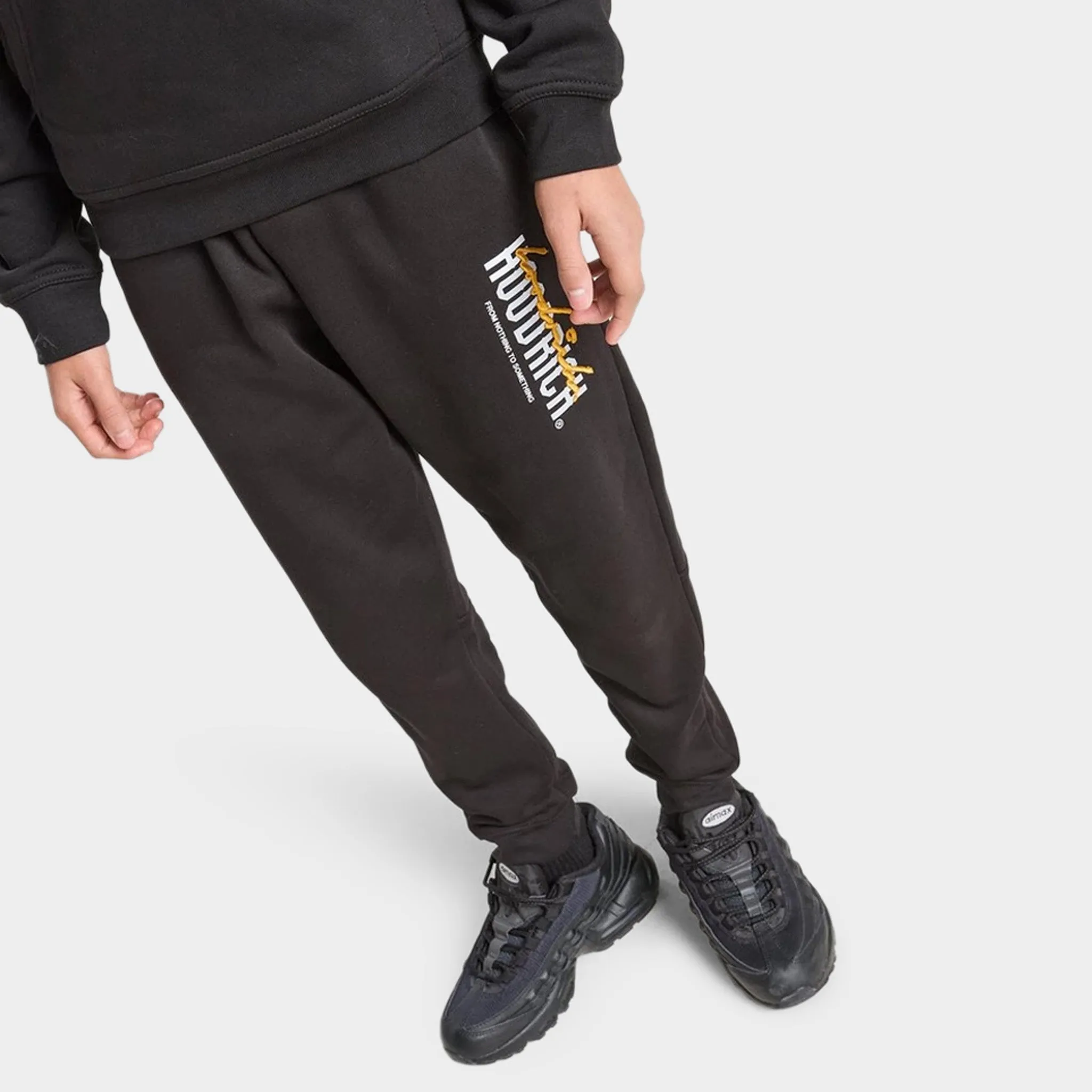 Hoodrich Junior Boys' Certify V2 Joggers  Black / White - Quiet Grey