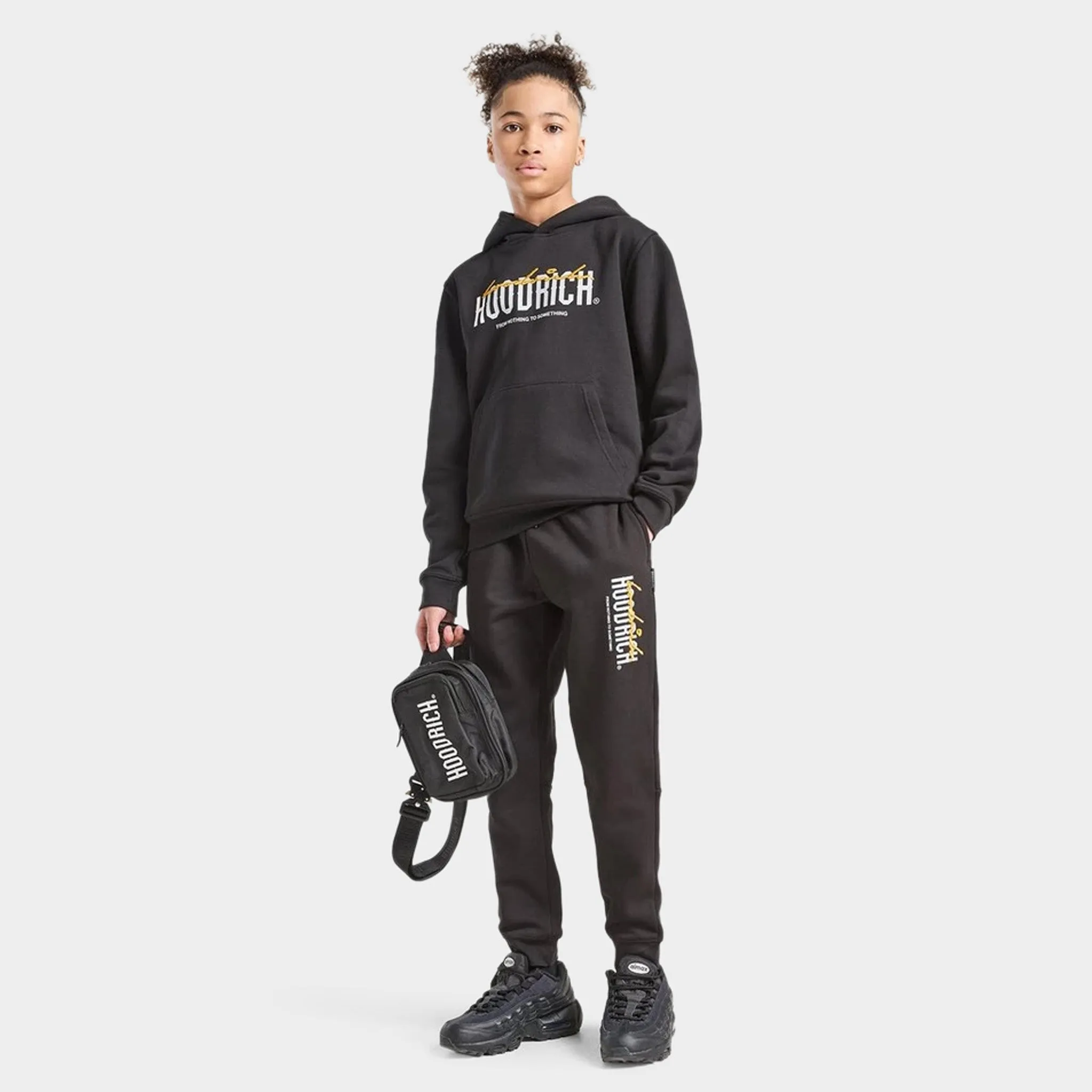 Hoodrich Junior Boys' Certify V2 Joggers  Black / White - Quiet Grey