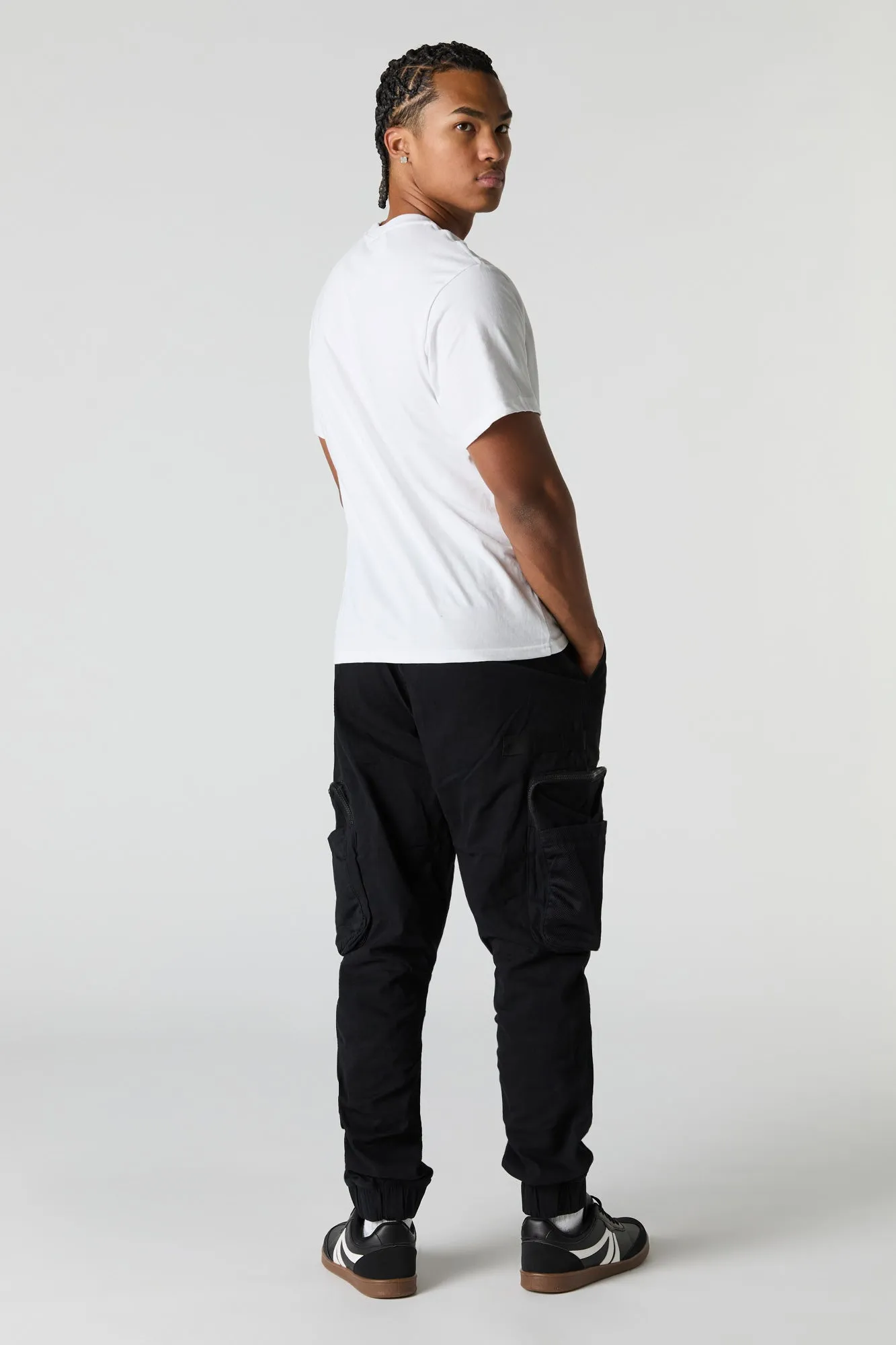 Jogger cargo avec poches en filet à fermeture à glissière