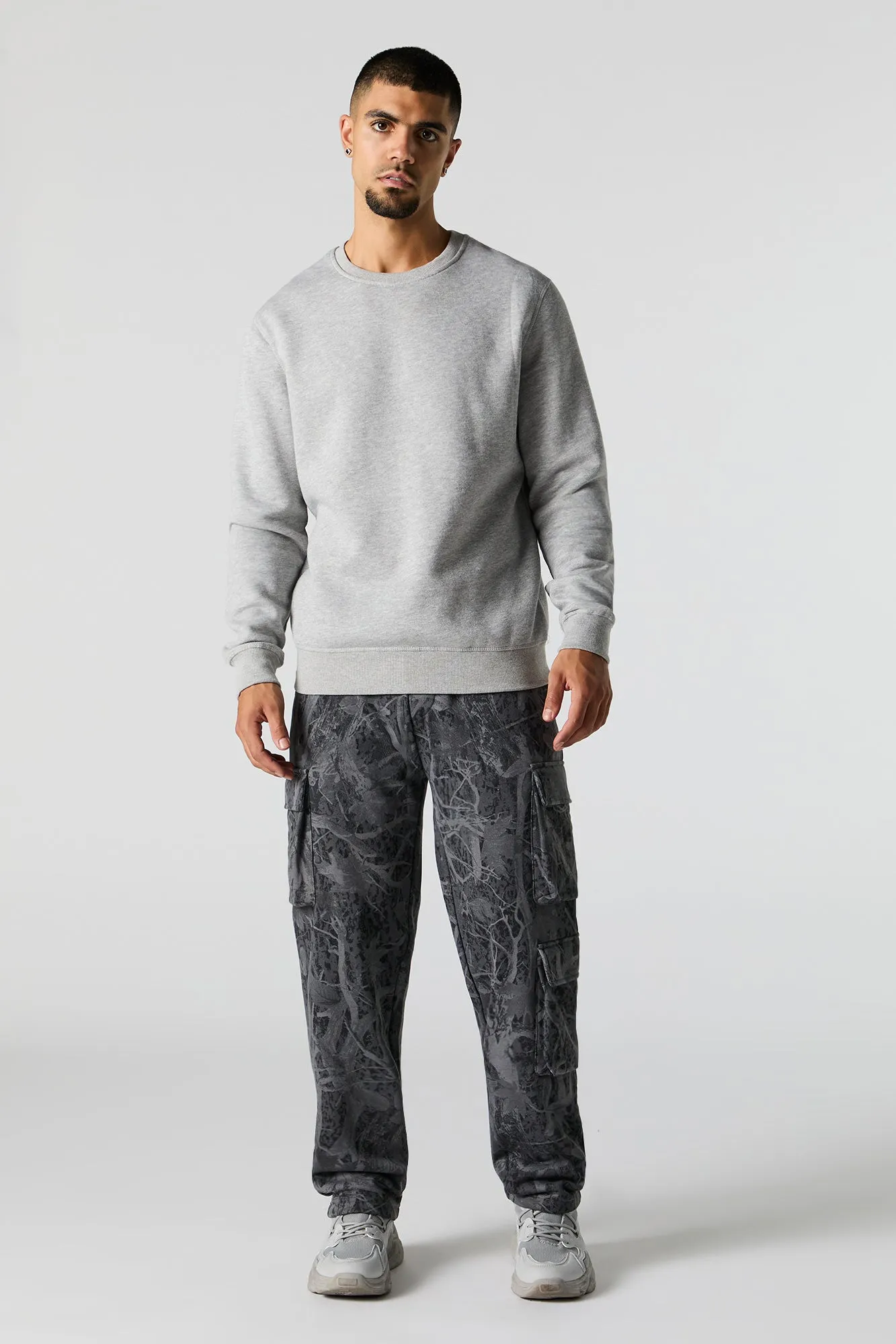 Jogger cargo en molleton avec poches multiples