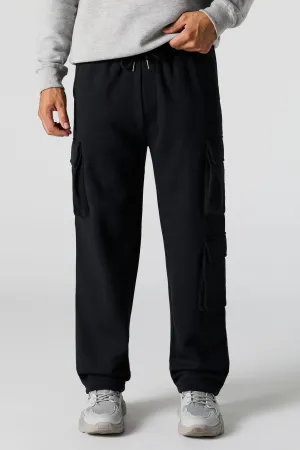 Jogger cargo en molleton avec poches multiples