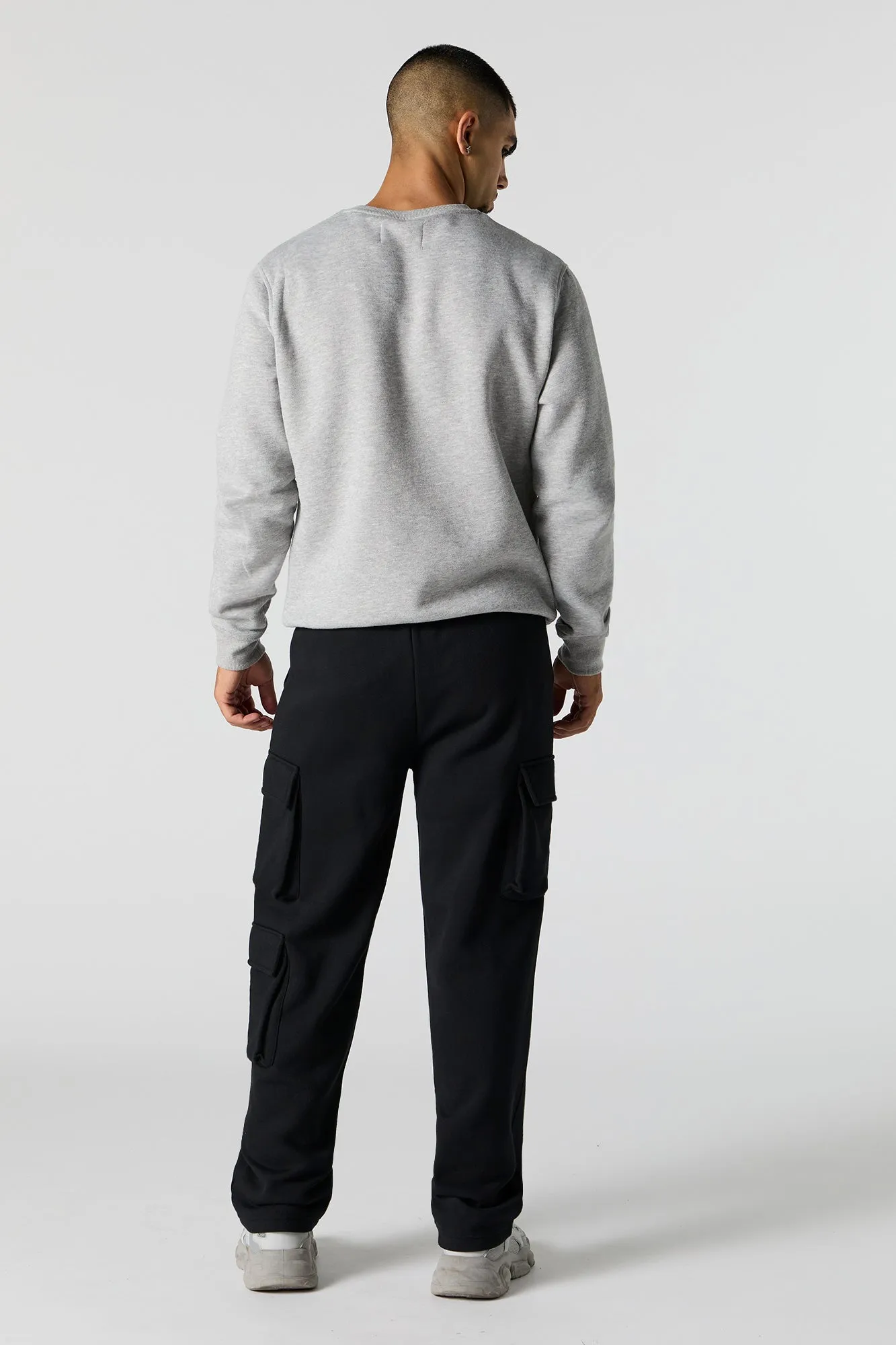 Jogger cargo en molleton avec poches multiples