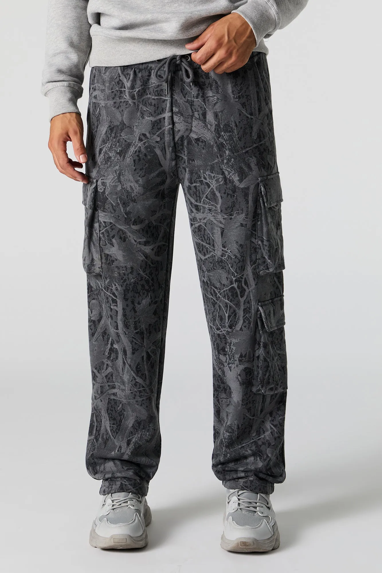 Jogger cargo en molleton avec poches multiples