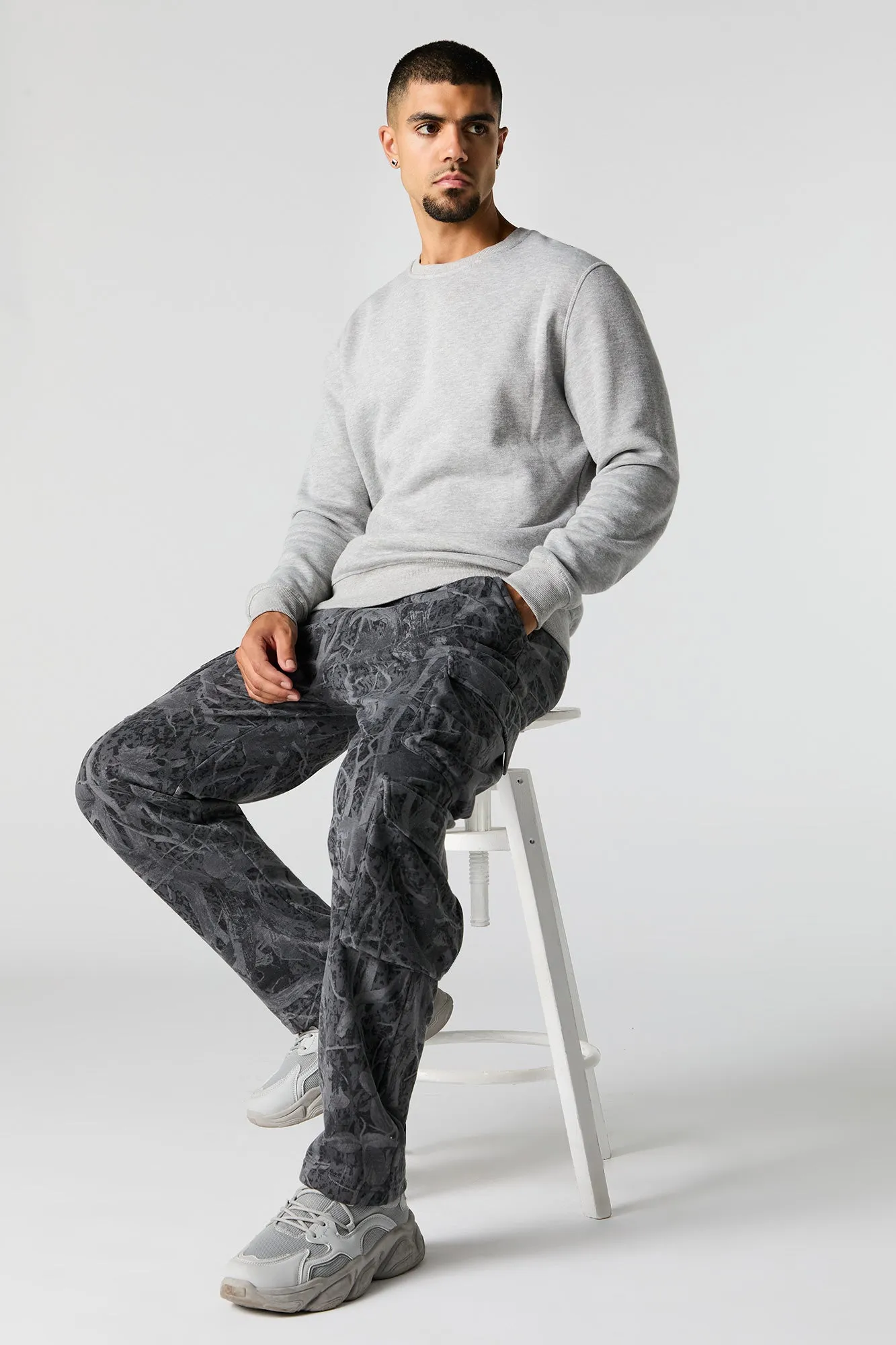Jogger cargo en molleton avec poches multiples