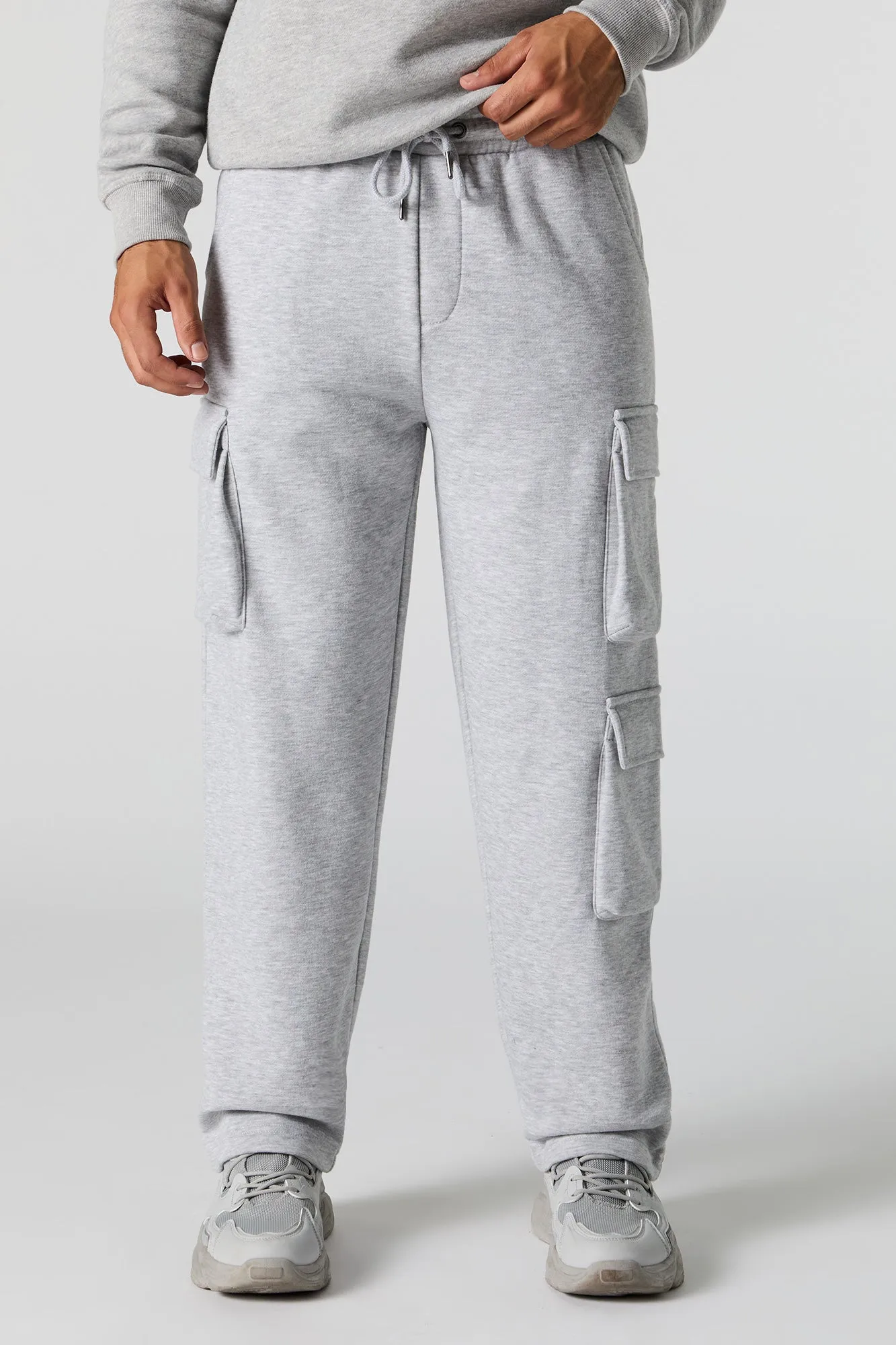Jogger cargo en molleton avec poches multiples