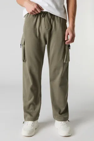 Jogger cargo en molleton avec taille à barillet