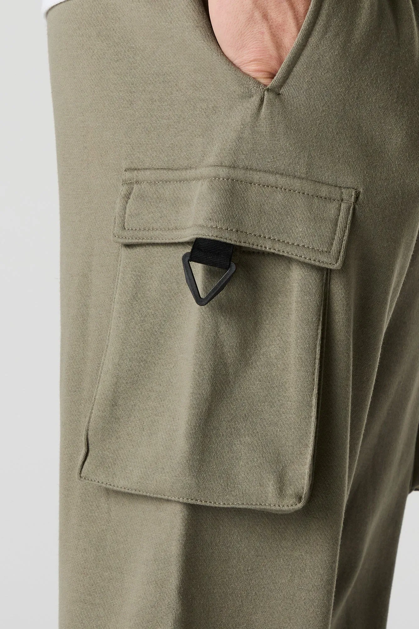 Jogger cargo en molleton avec taille à barillet