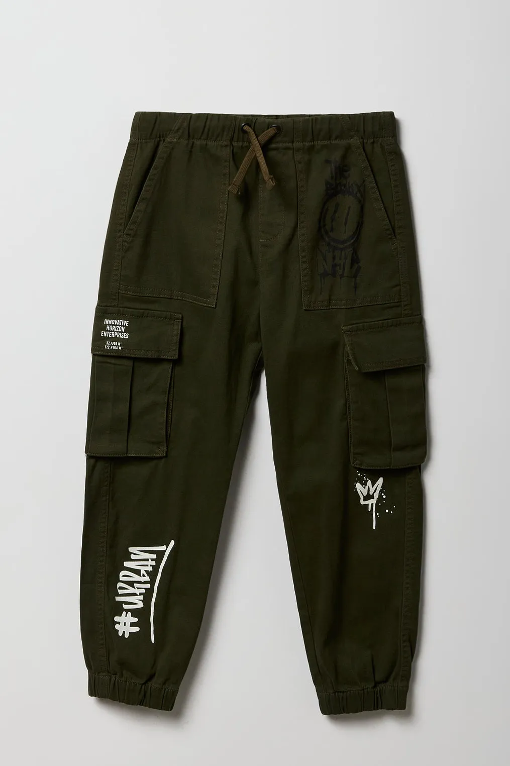 Jogger cargo à imprimé graffitis pour garçon