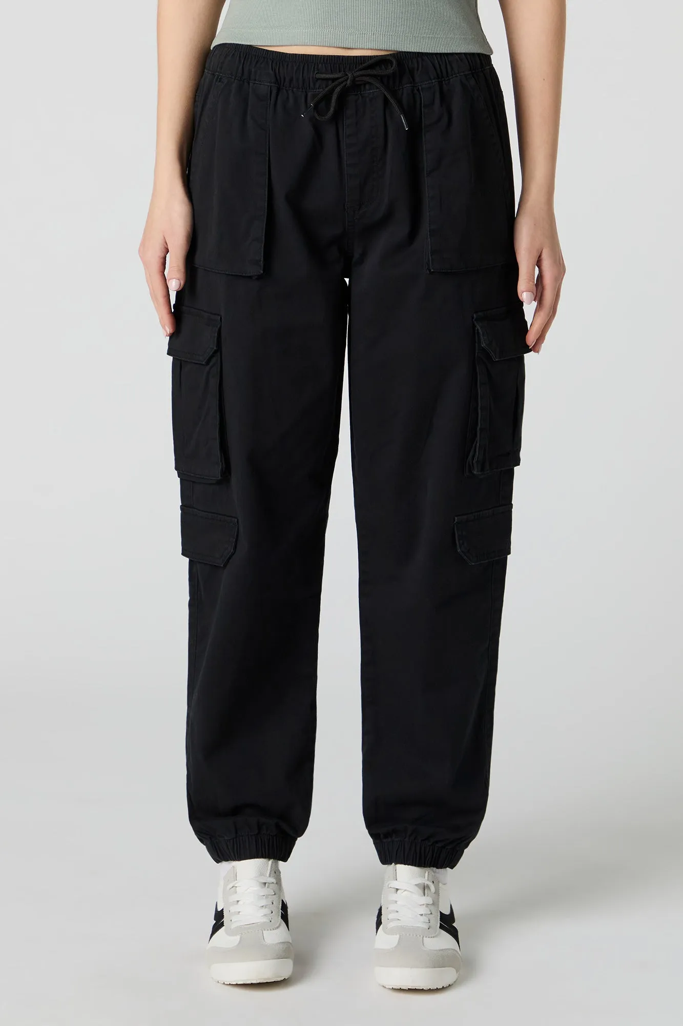 Jogger cargo à taille coulissante