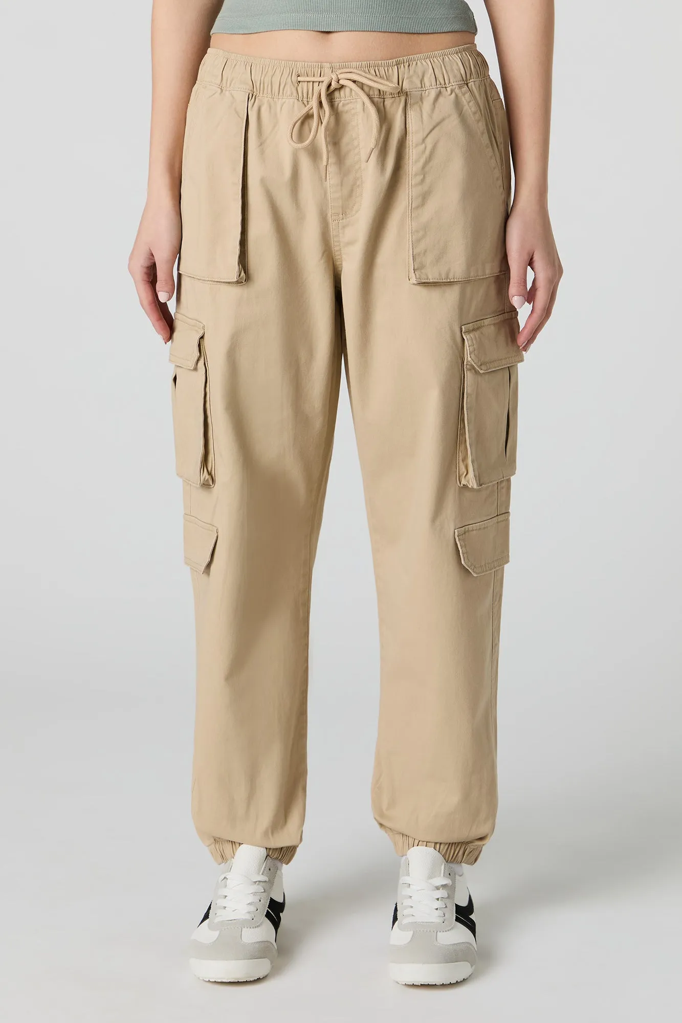 Jogger cargo à taille coulissante