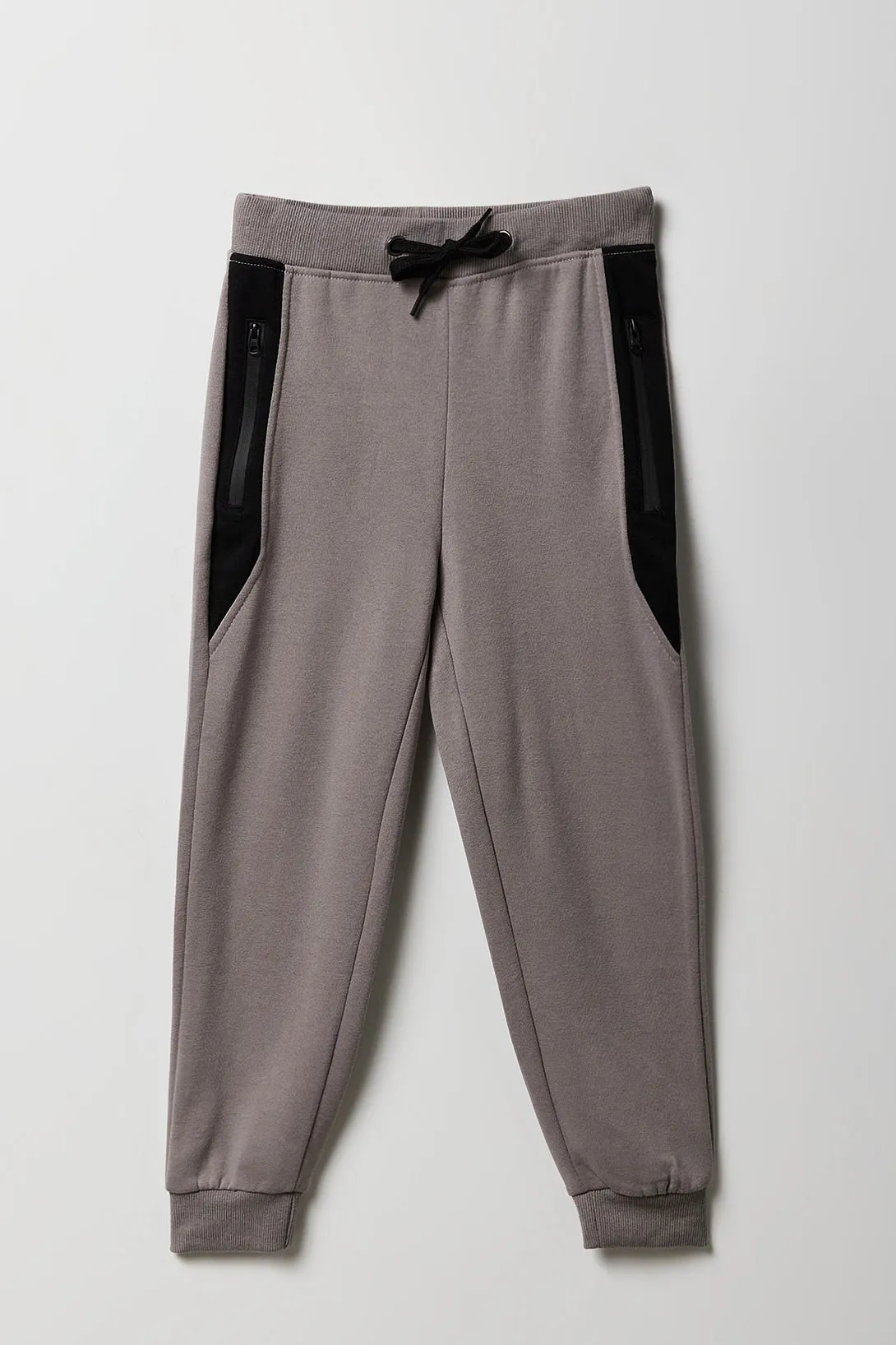 Jogger en molleton avec blocs de couleurs et poches à fermeture à glissière pour enfants