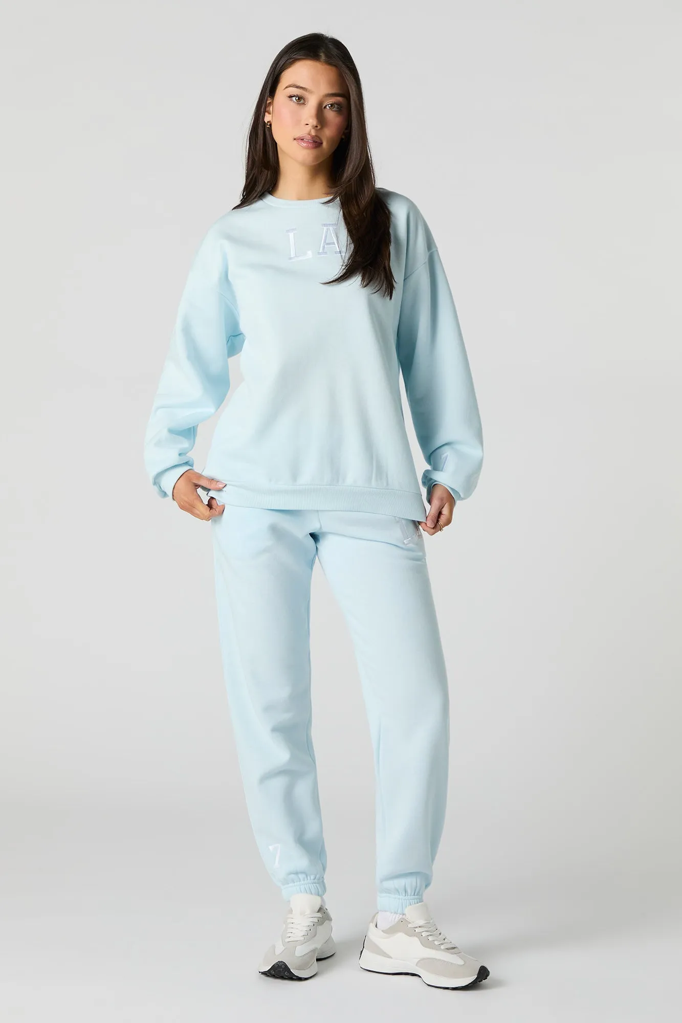 Jogger en molleton avec motif brodé City