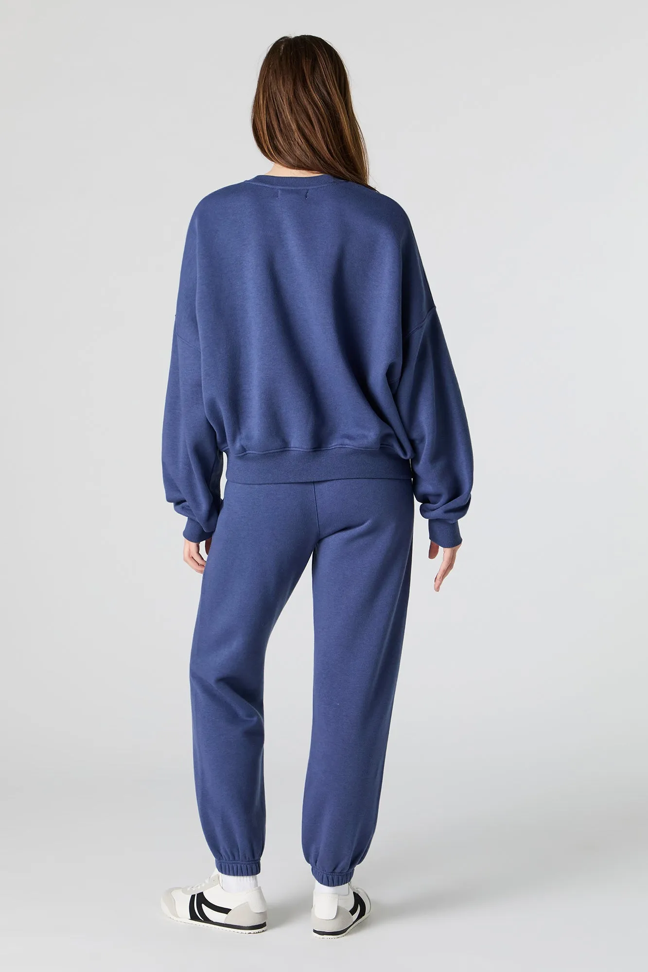 Jogger en molleton avec motif brodé