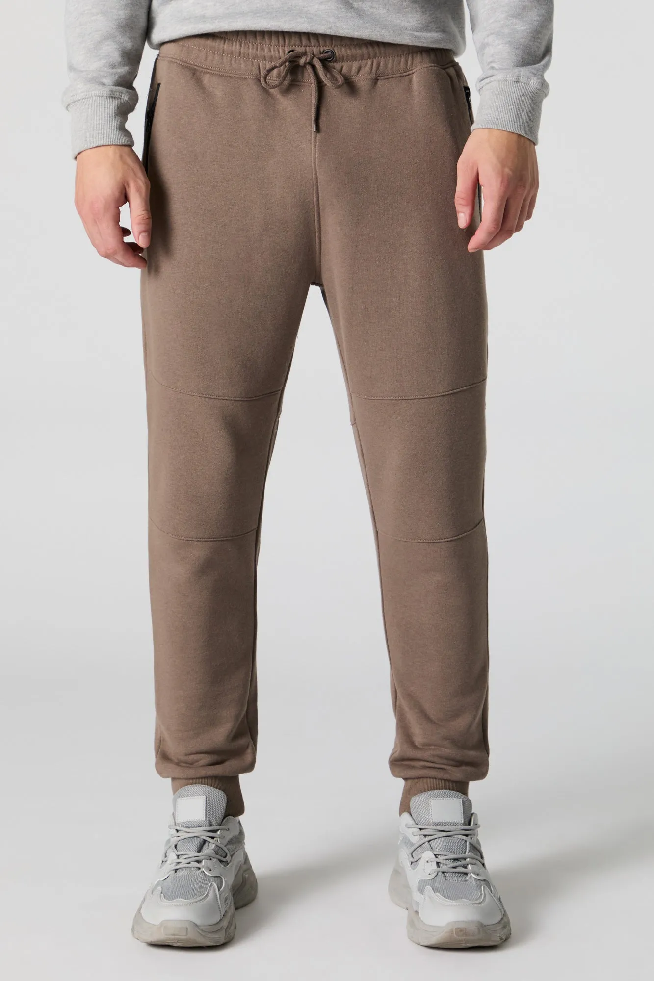 Jogger en molleton avec poches à fermeture à glissière