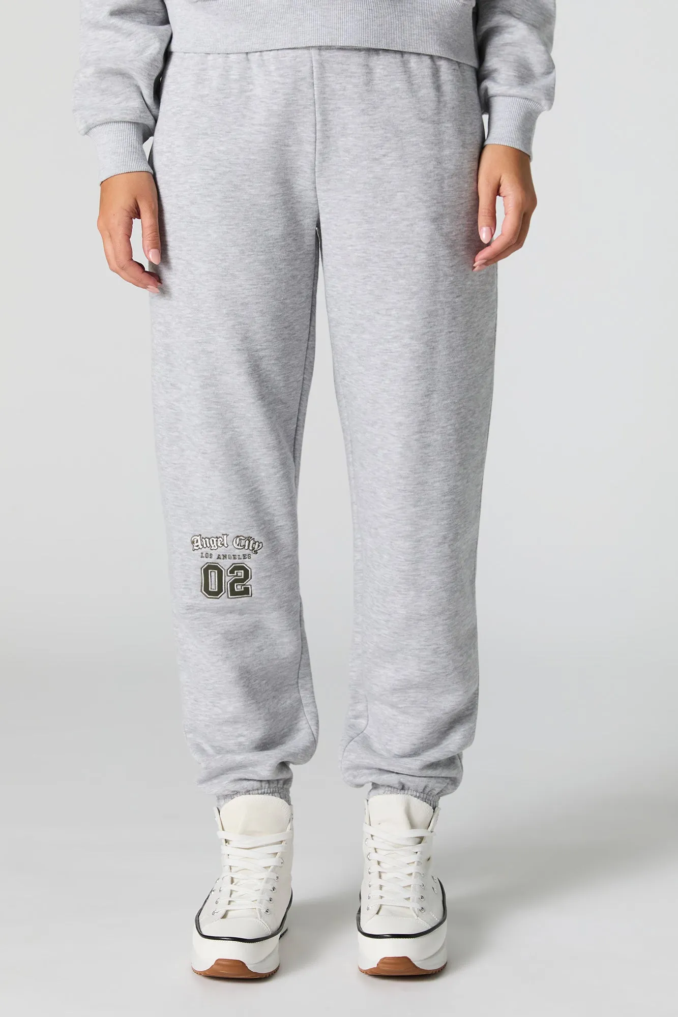 Jogger en molleton avec revers