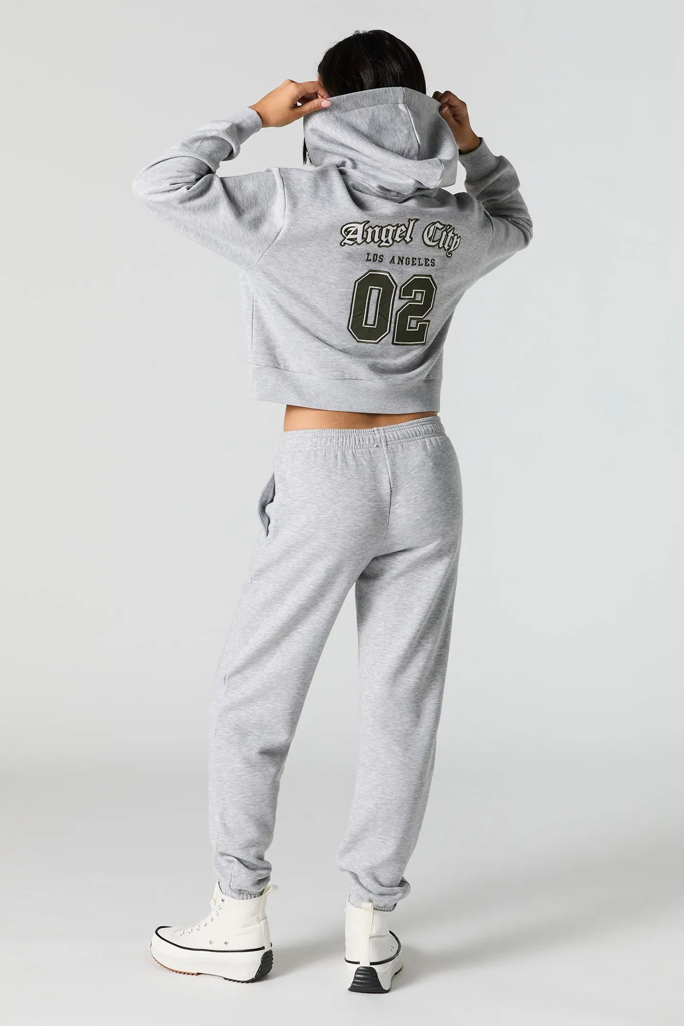 Jogger en molleton avec revers