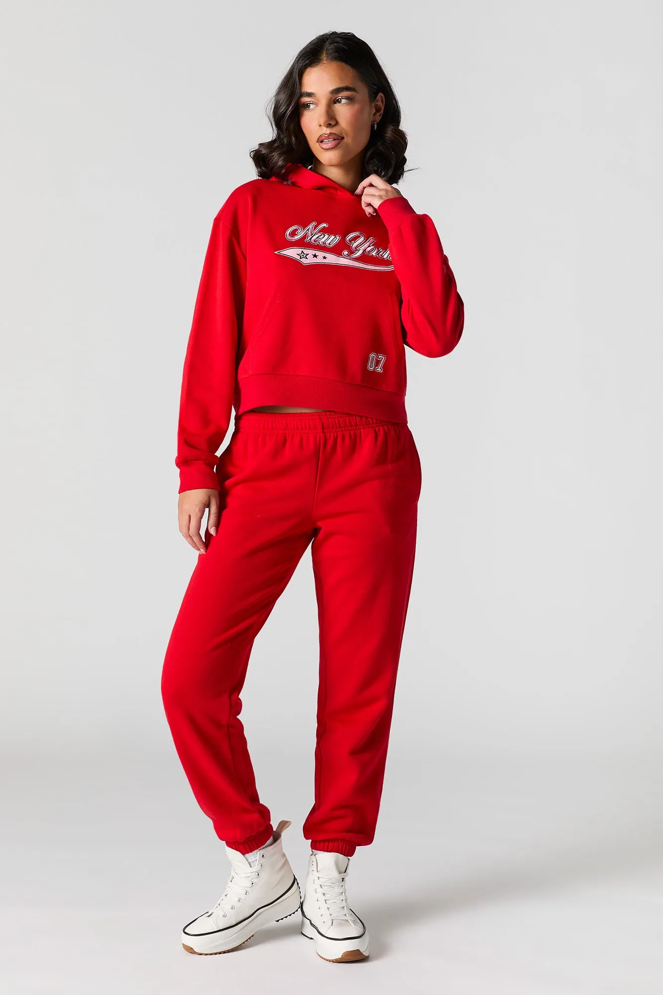 Jogger en molleton avec revers