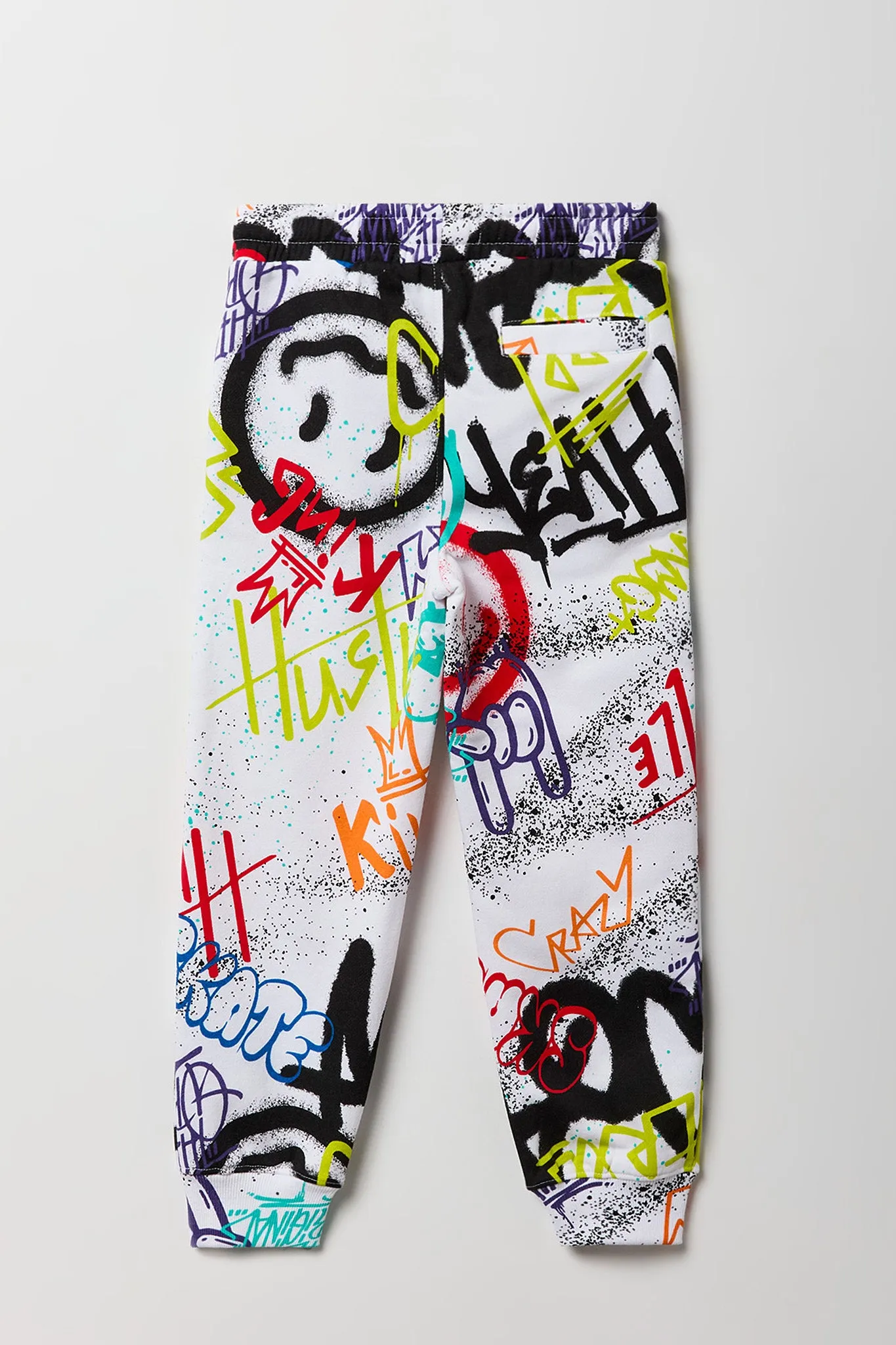 Jogger en molleton à imprimé graffitis pour enfants