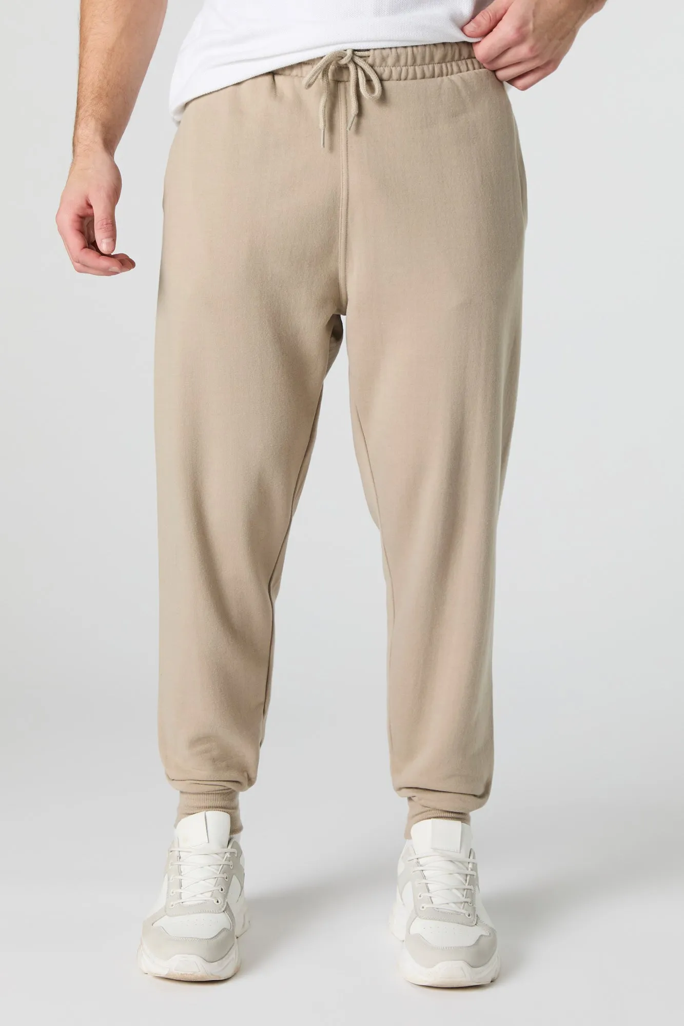 Jogger en molleton uni