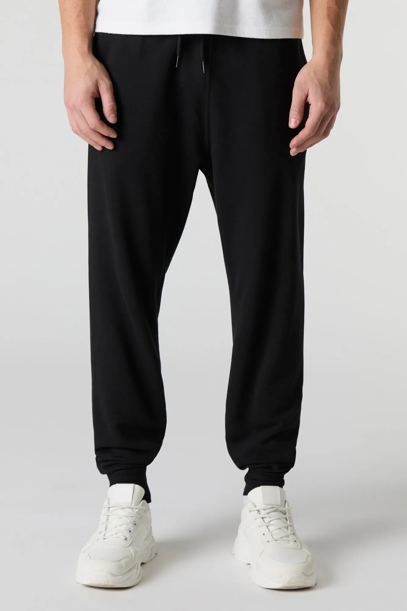 Jogger en molleton uni