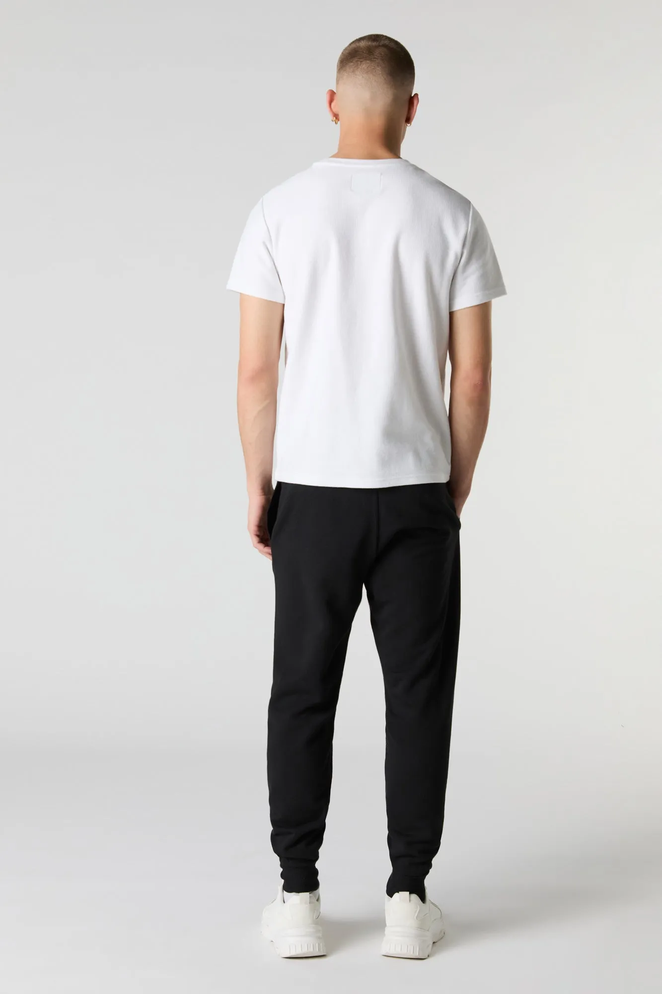 Jogger en molleton uni