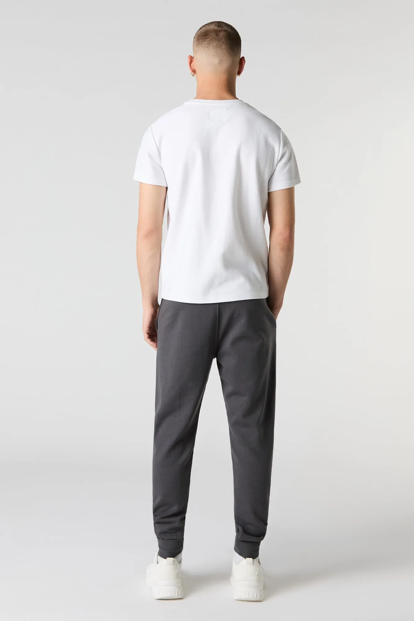 Jogger en molleton uni