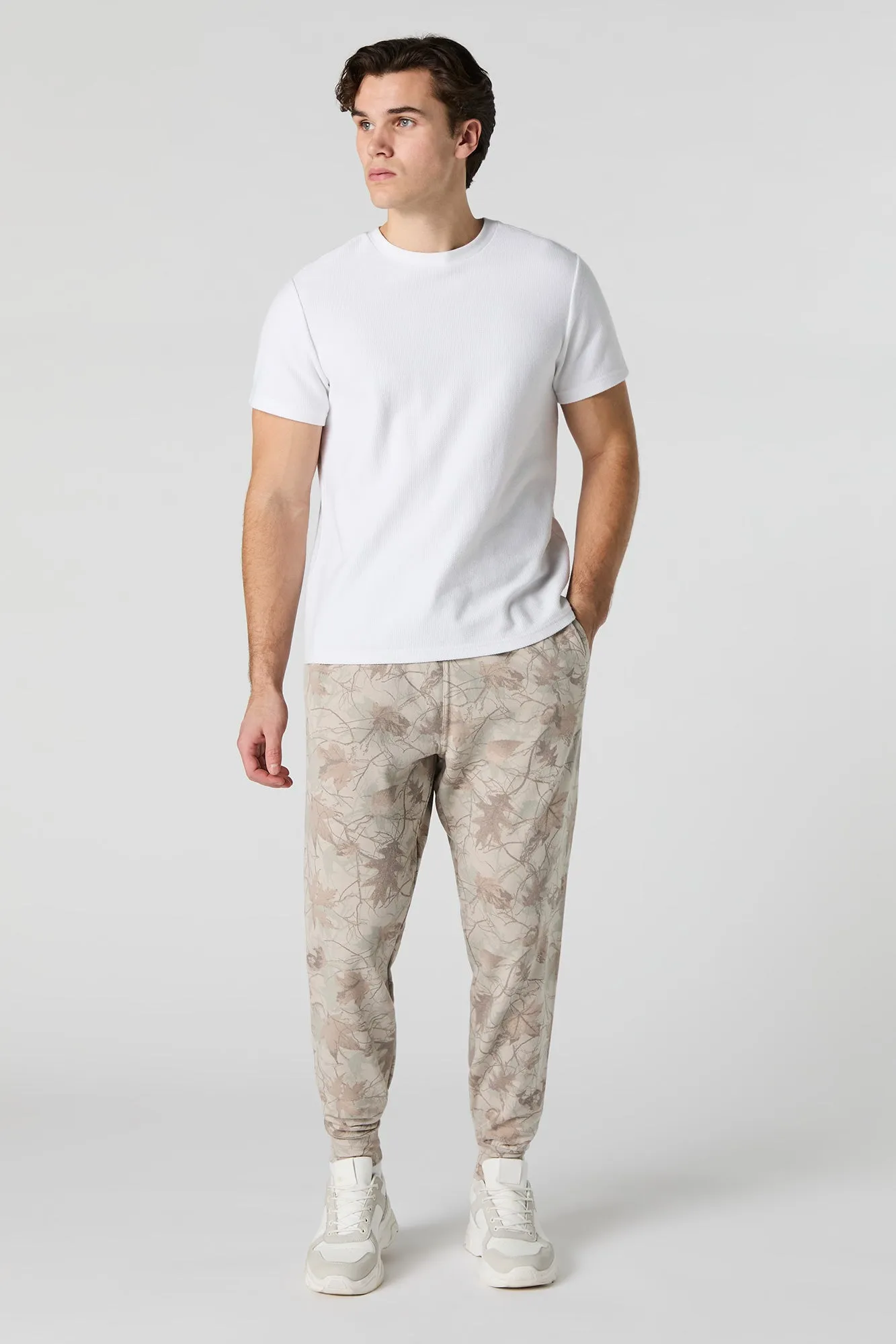 Jogger en molleton uni