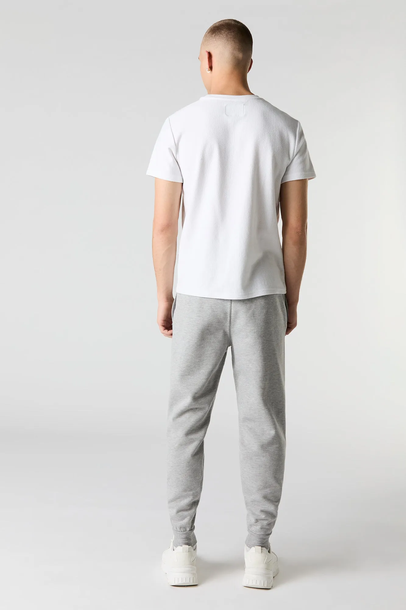 Jogger en molleton uni