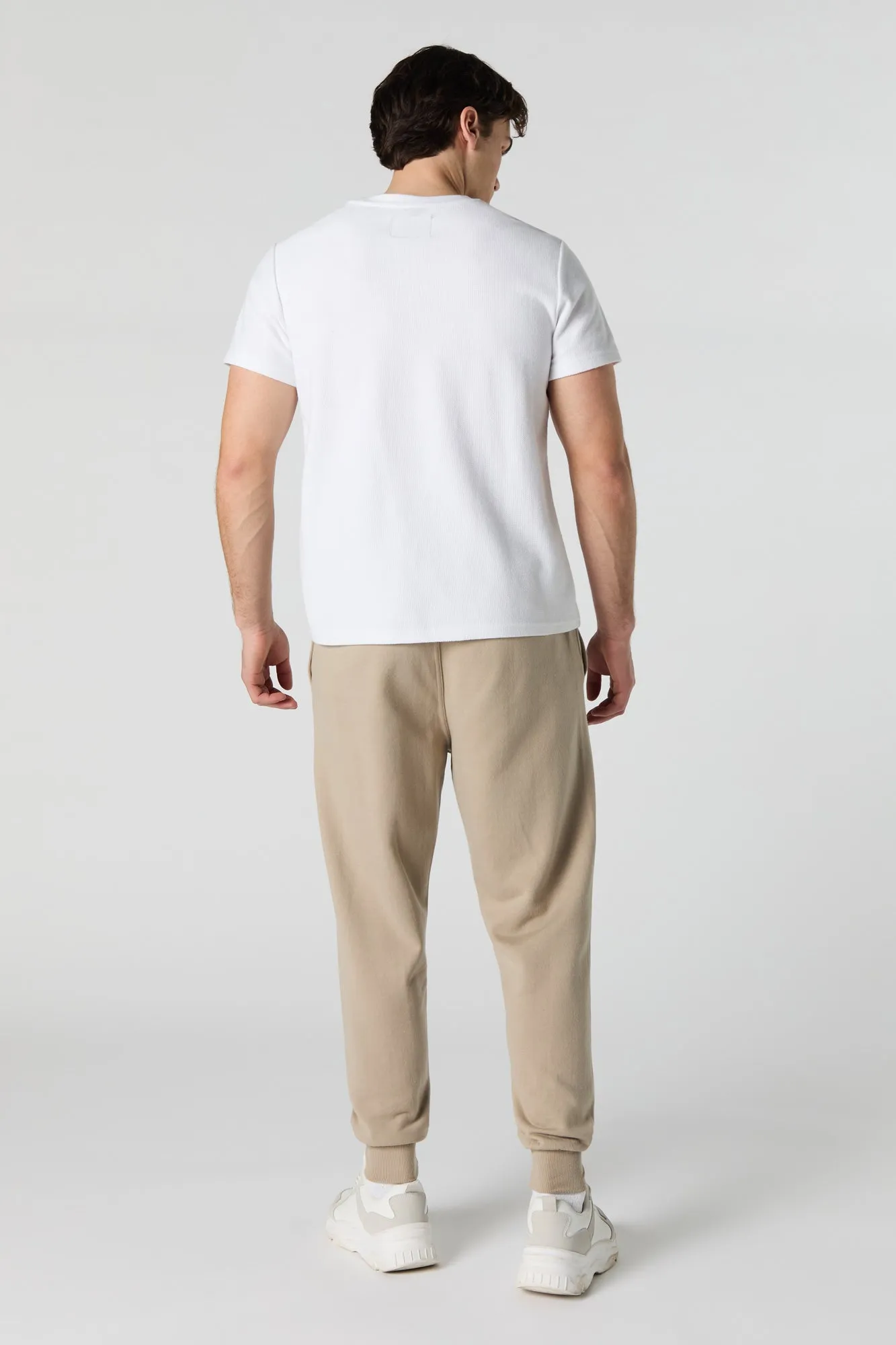 Jogger en molleton uni